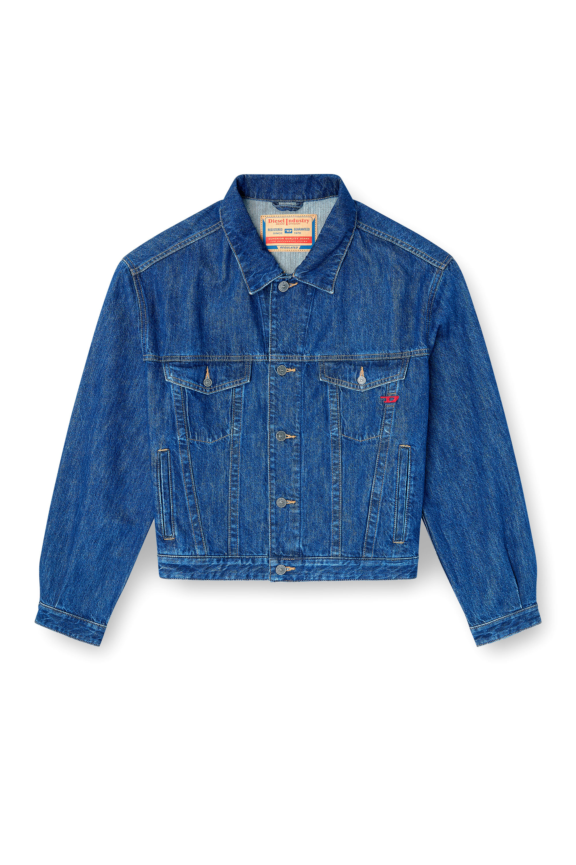 Diesel - D-RANGER, Veste trucker en denim Homme in Bleu - 2