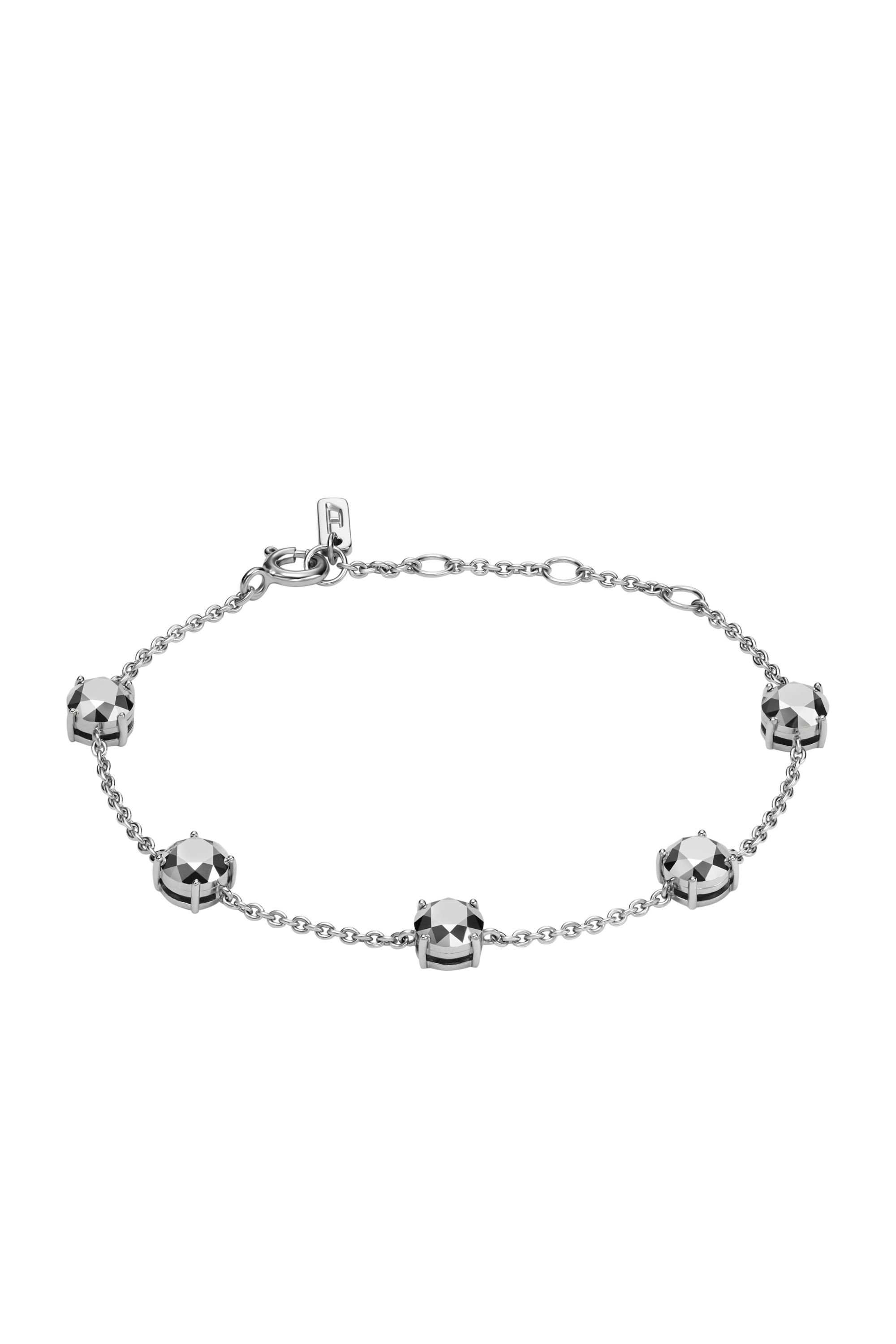 Diesel - DL1358040 STERLING SILVER JEWEL, Bracelet chaîne en argent sterling Mixte in Gris argenté - 1