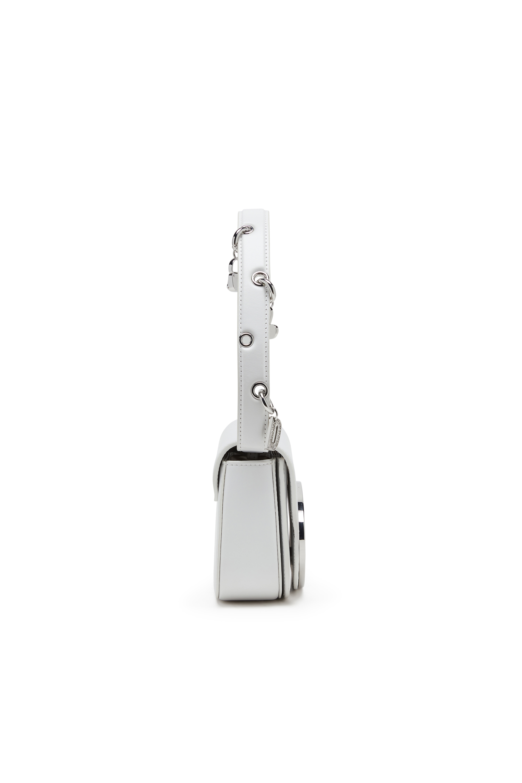 Diesel - 1DR, 1DR - Sac iconique &agrave; bandouli&egrave;re en cuir avec breloques poign&eacute;e Femme in Blanc - 4