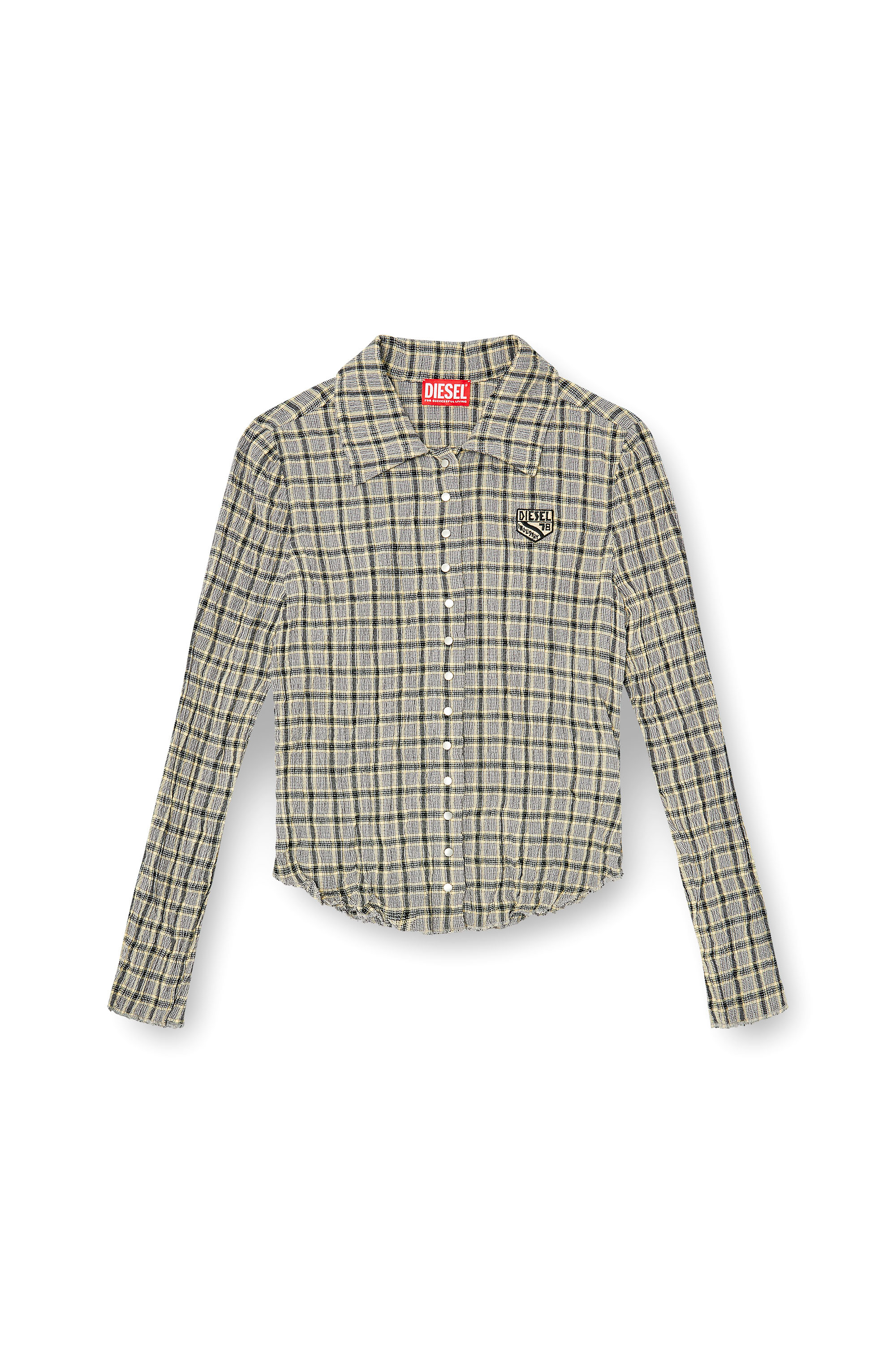 Diesel - C-ARRILON, Camicia a quadri effetto seersucker Donna in ToBeDefined - 3