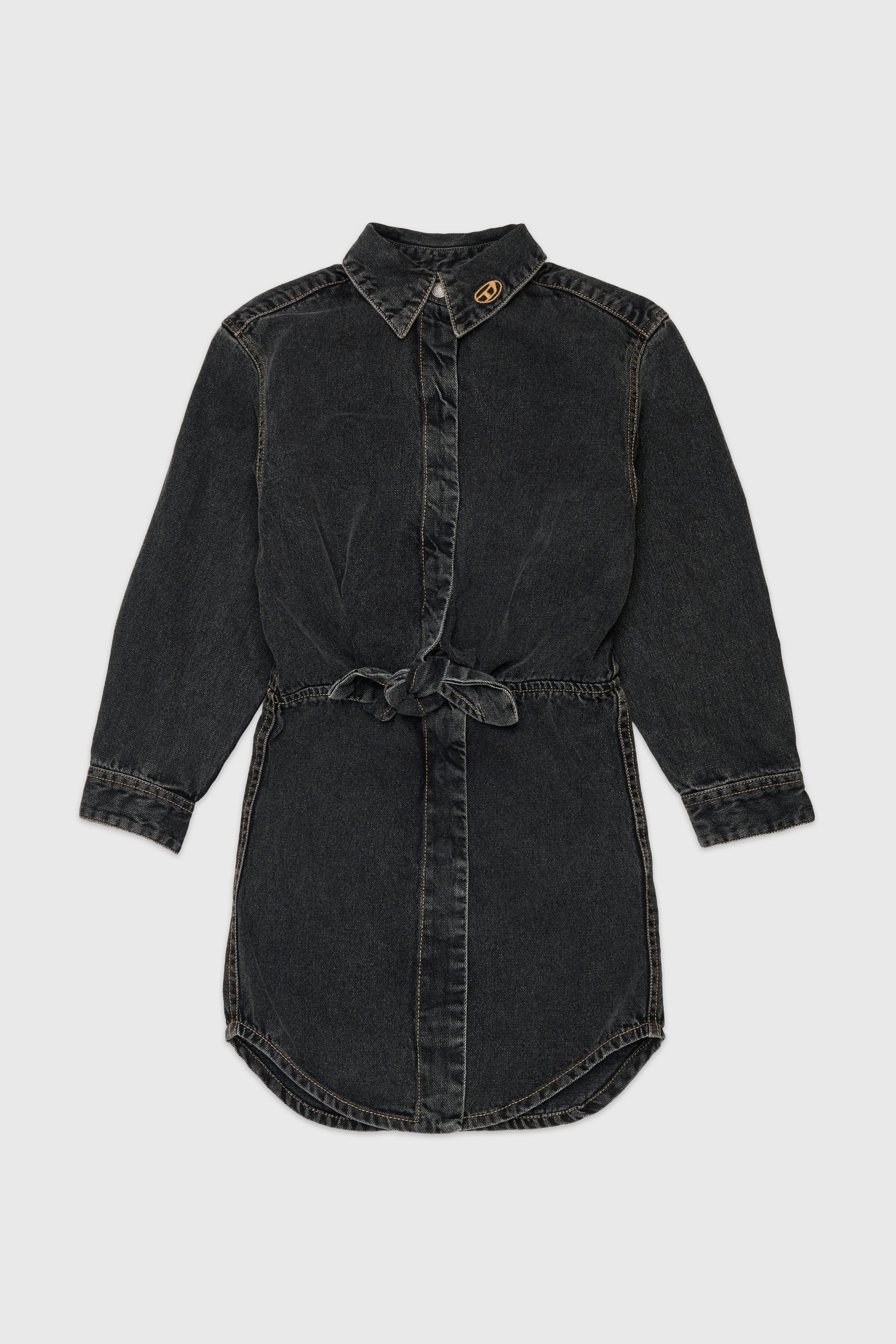 Diesel - DESUSY, Damen Jeanskleid aus Denim mit Tailleng&uuml;rtel in Schwarz/Dunkelgrau - 1