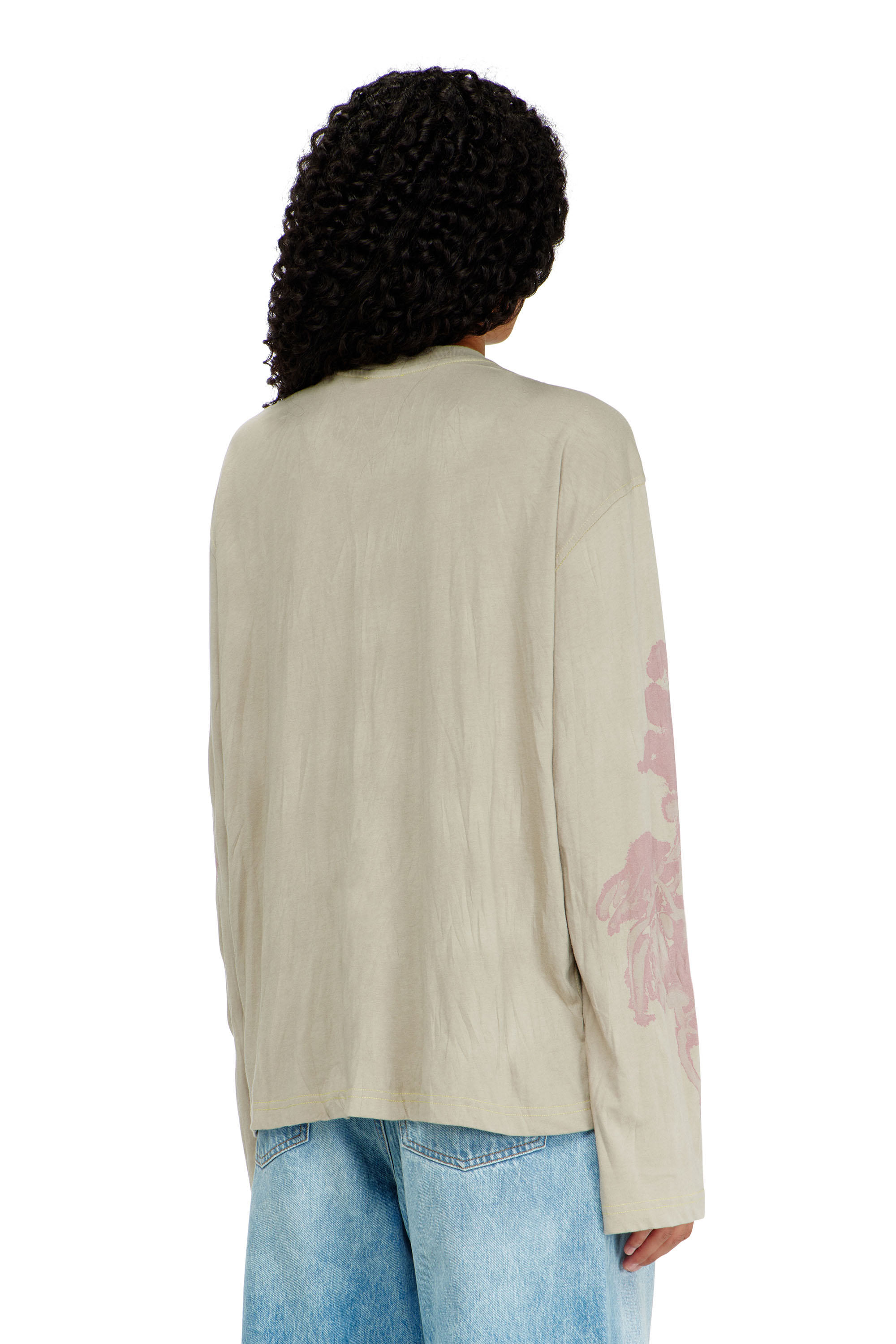 Diesel - T-HILARY-LS-AA1, Damen Langarmshirt aus Baumwolle mit Grafikprint in null - 3