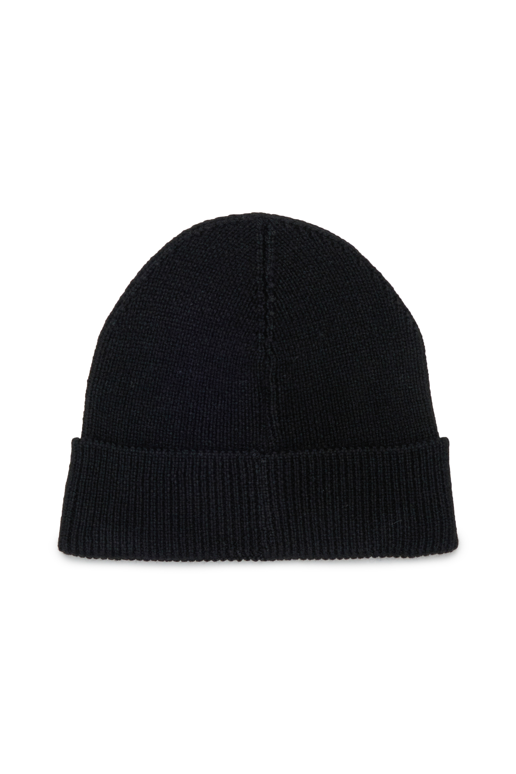 Diesel - FLOT, Berretto in misto lana con patch D logo Unisex in Nero - 2