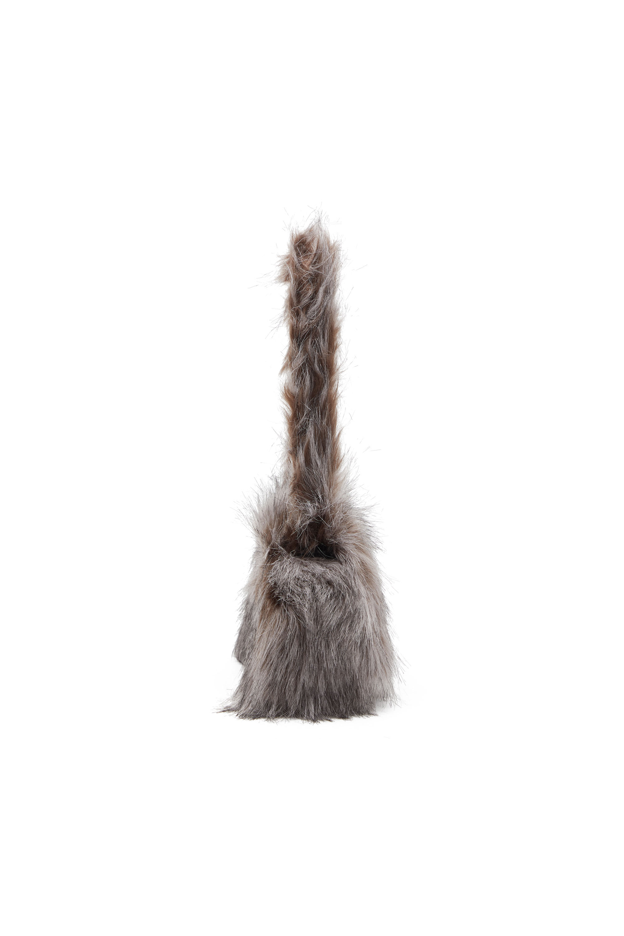 Diesel - PLAY CROSSBODY, Play-Borsa crossbody effetto fluffy Donna in Grigio - 4