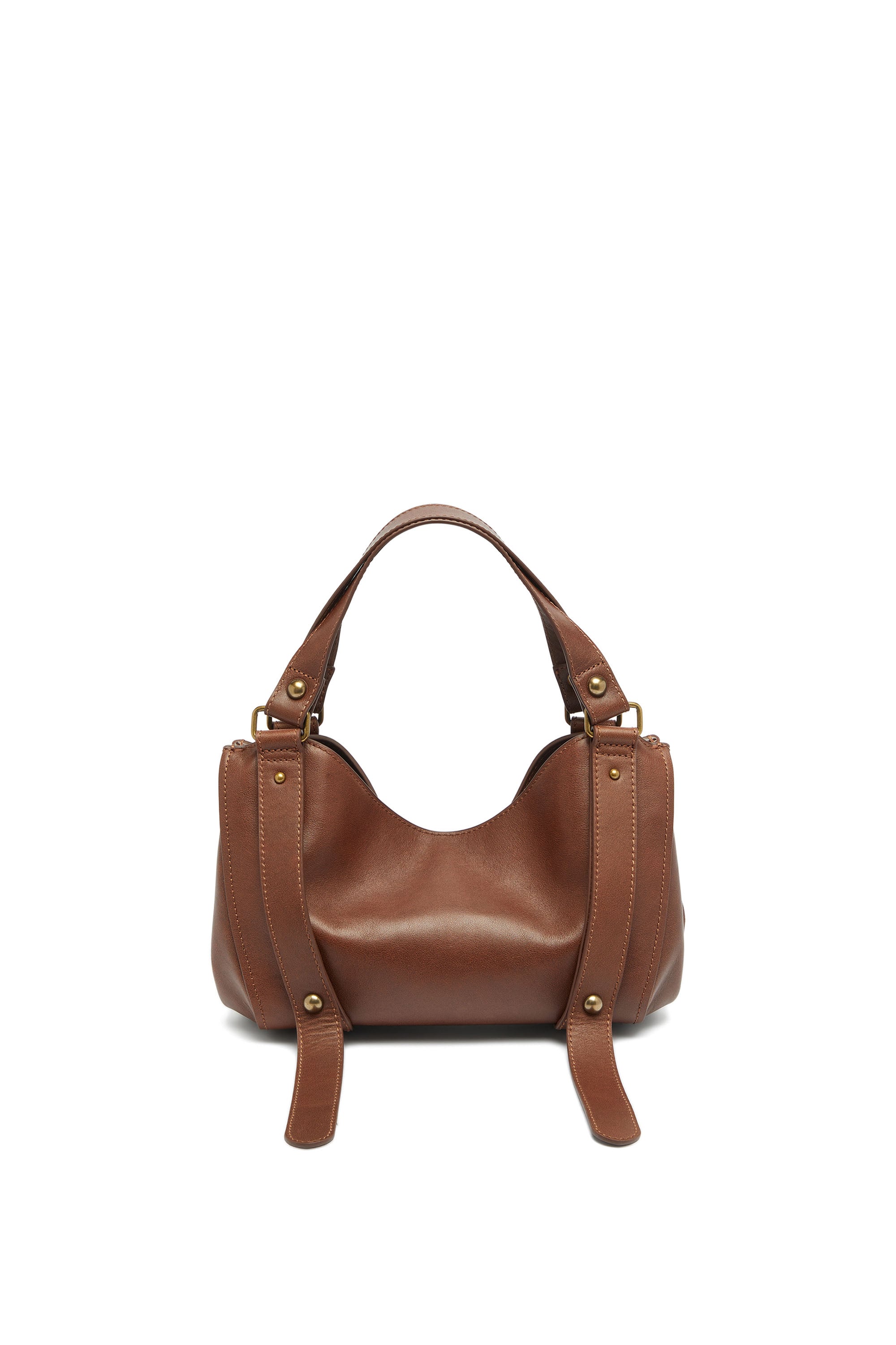 Diesel - D-ONE TOPHANDLE S, Damen D-One-Small Henkeltasche aus behandeltem Leder in Braun - 3