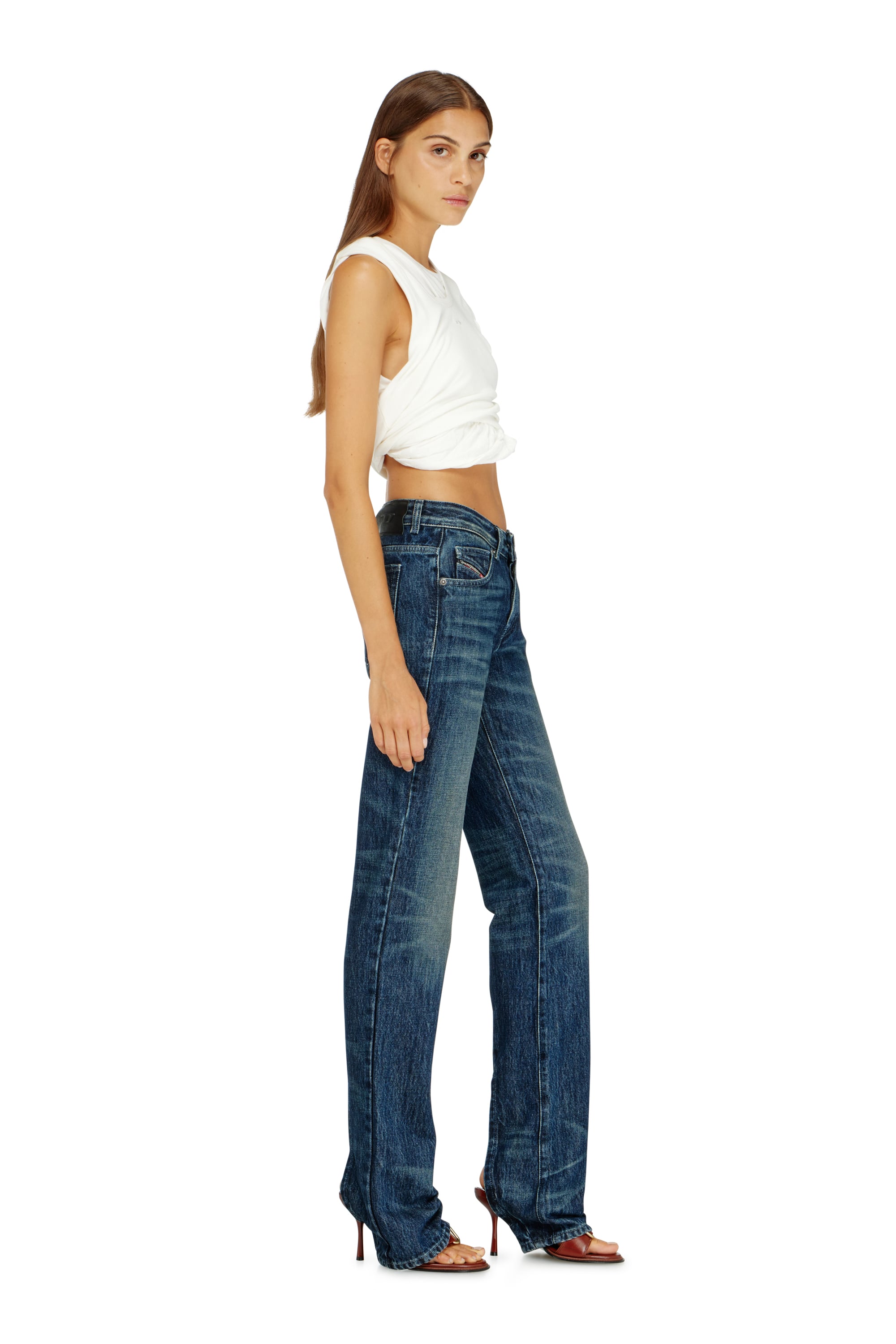 Diesel - Regular Jeans D-Heel 007FZ Femme, Bleu Fonc&eacute; - Image 2