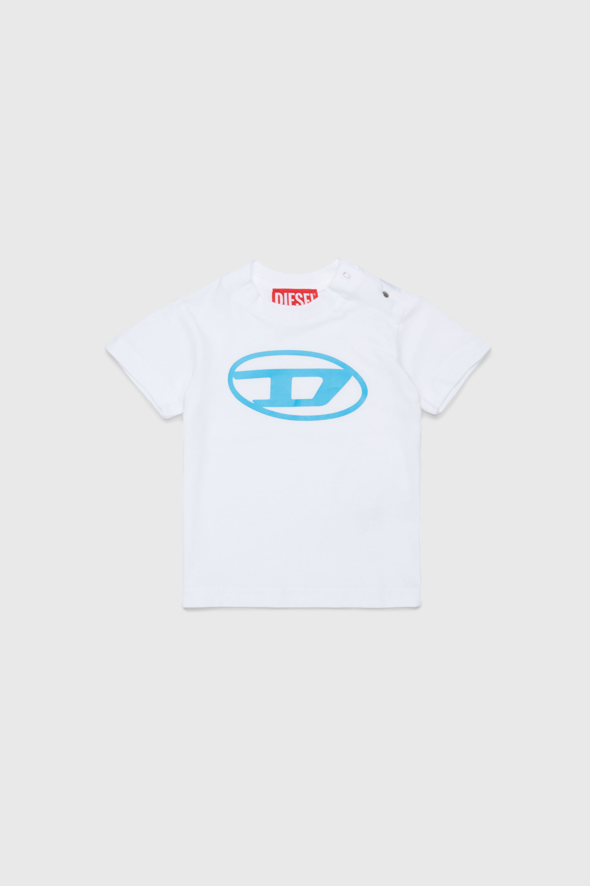 Diesel - TIELB, T-shirt en coton avec imprim&eacute; Oval D Homme in Blanc - 1