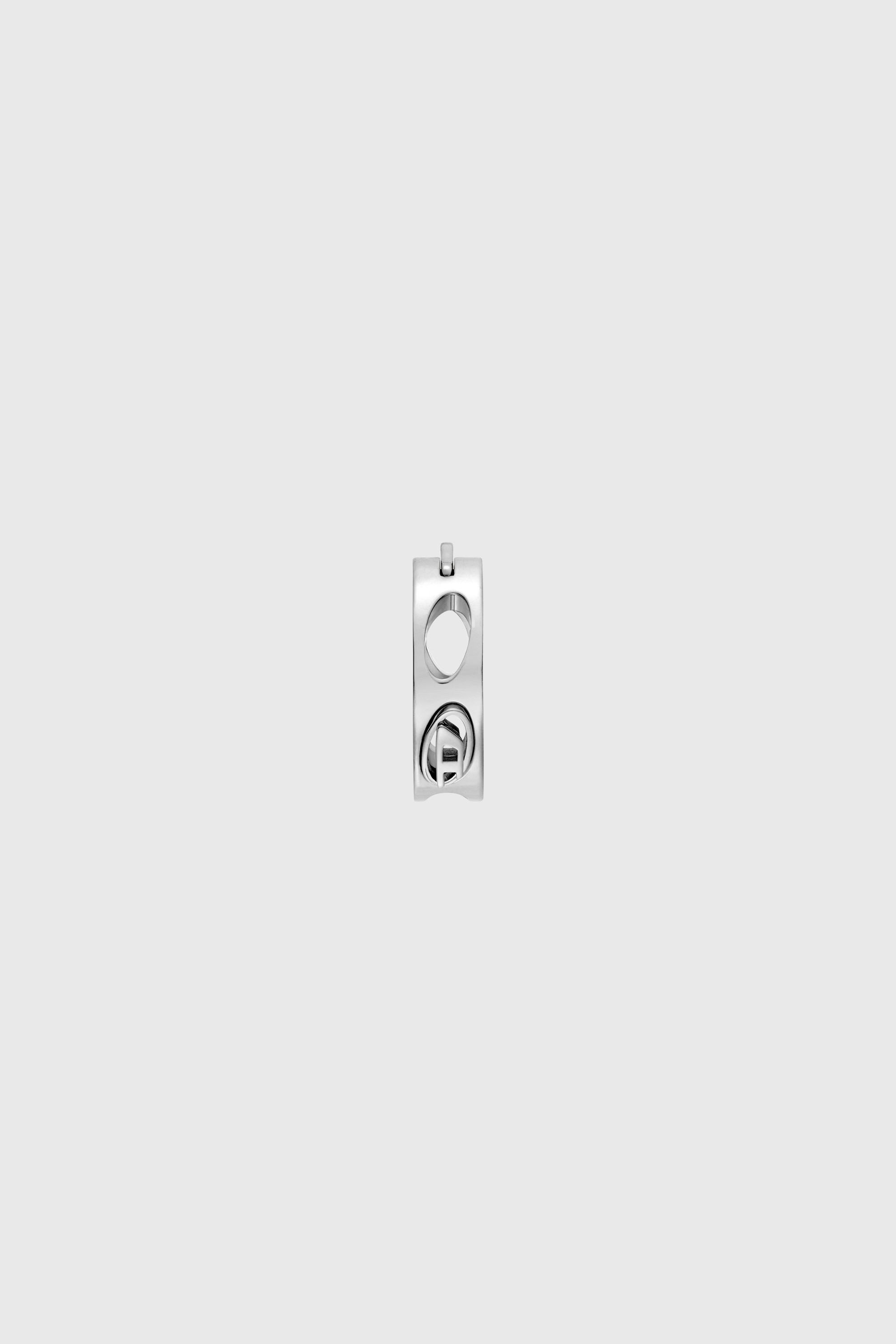 Diesel - DX166440 JEWELLERY, Boucle d'oreille cr&eacute;ole en acier inoxydable Mixte in Gris argent&eacute; - 1