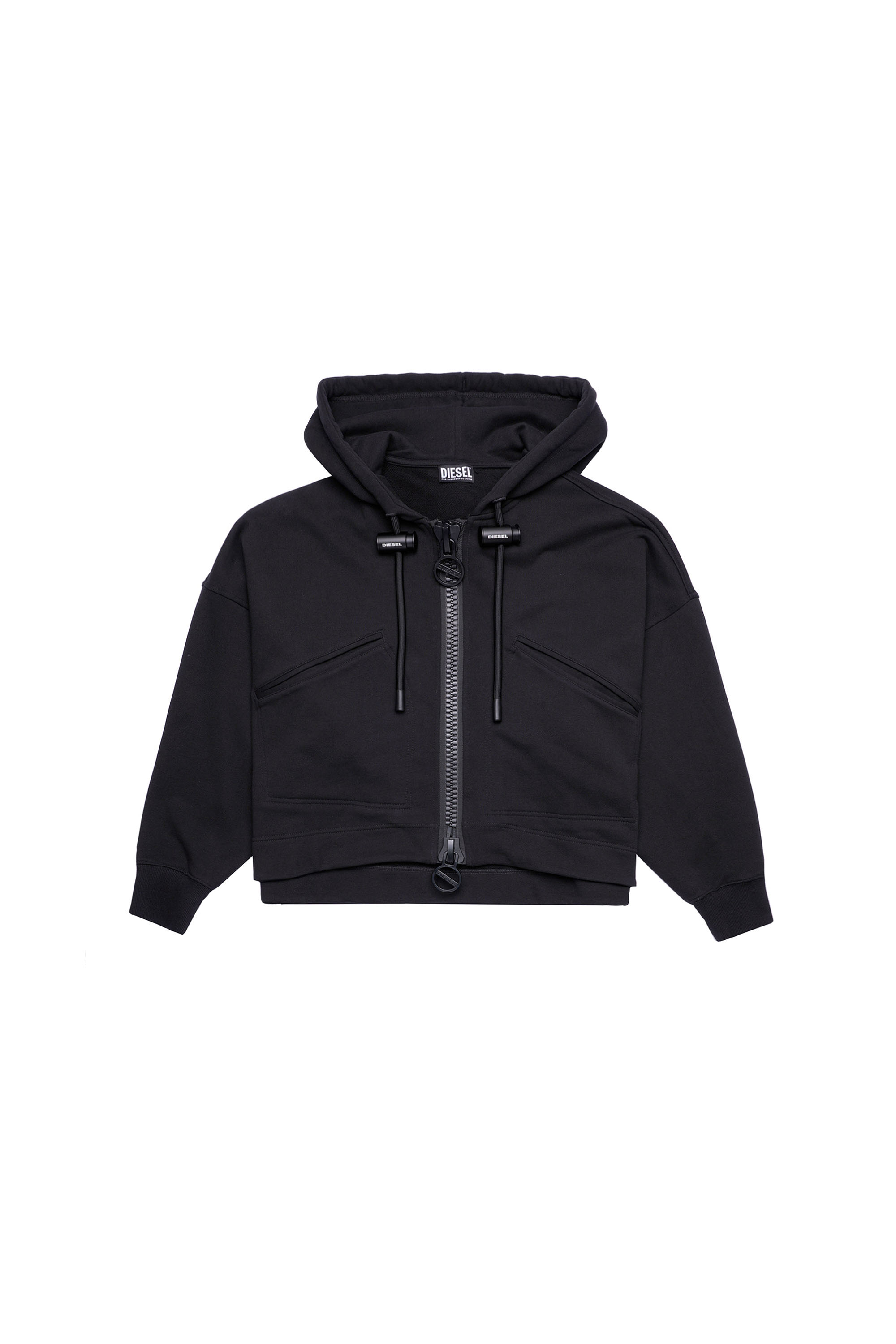 F-CROPPY-ZIP, Noir - Pull Cotton