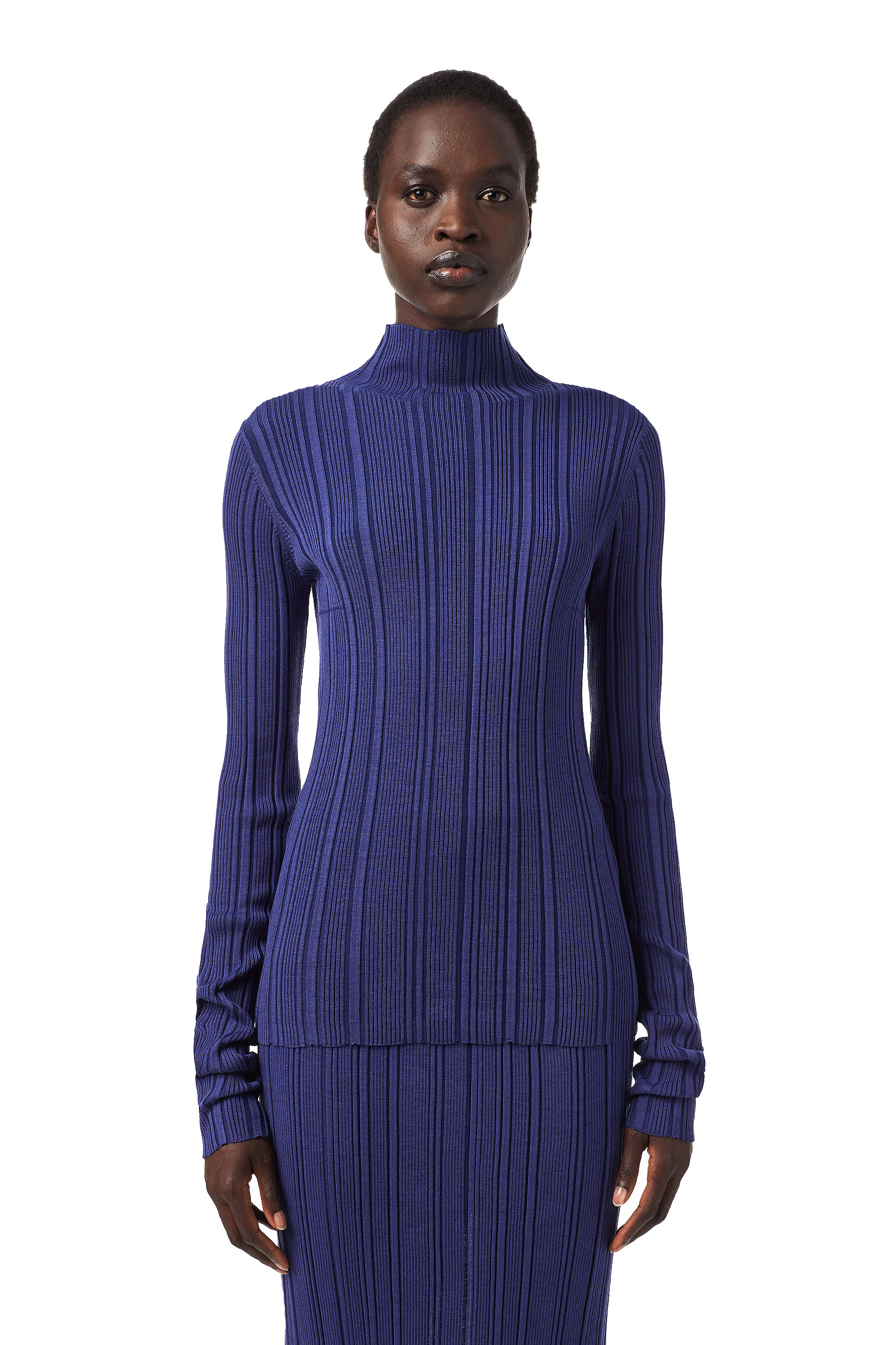 M-ALBERTA, Violet Foncé - Pull Maille