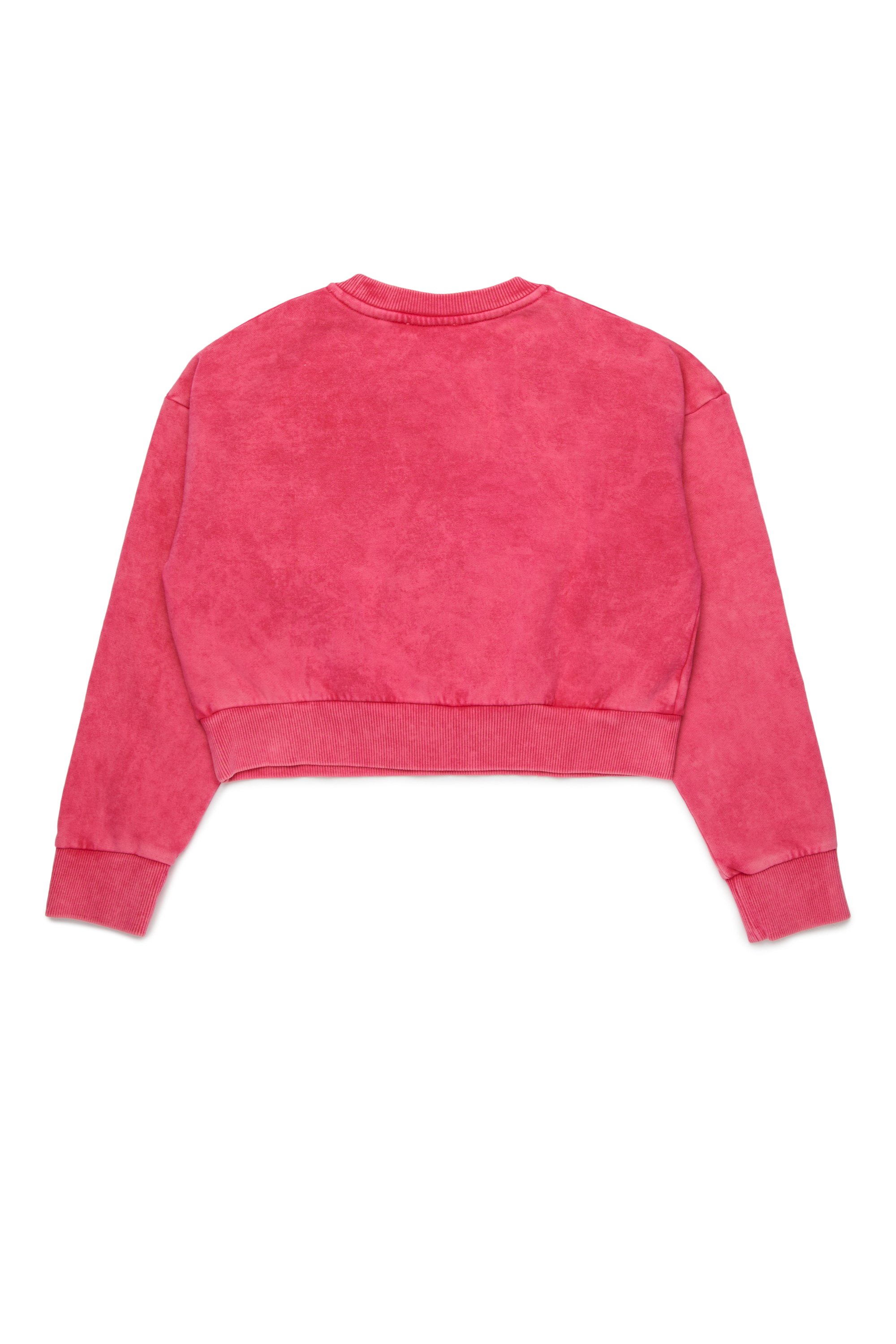 Diesel - SLEMPY, Damen Marmoriertes Sweatshirt mit Metallic-Logo in Rosa - 2