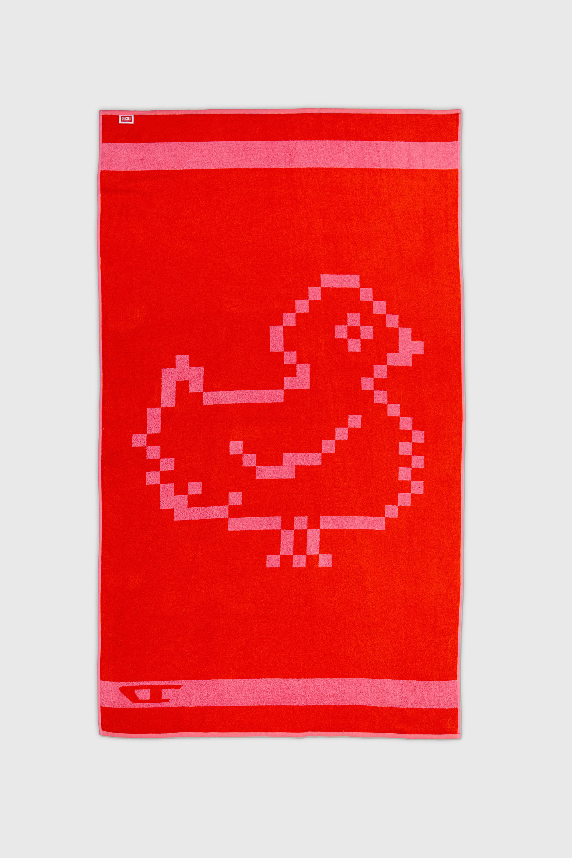 Diesel - 1018133  PIXEL TOYS 1 PINK/RED TOWEL, Telo in spugna 100x180 cm Unisex in Rosso - 2