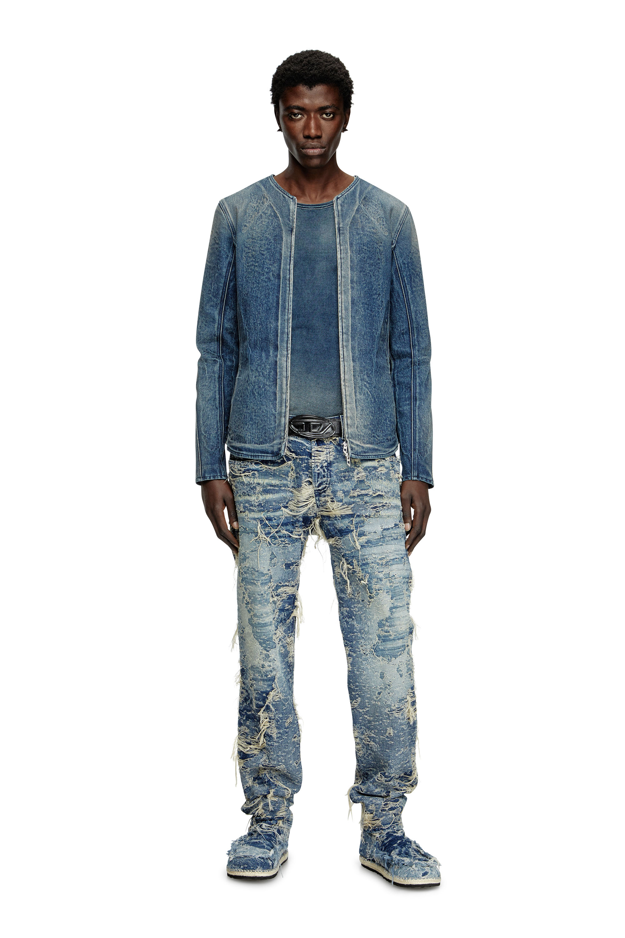 Diesel - Regular Jeans 2023 D-Finitive 09M04 Homme, Bleu moyen - Image 2