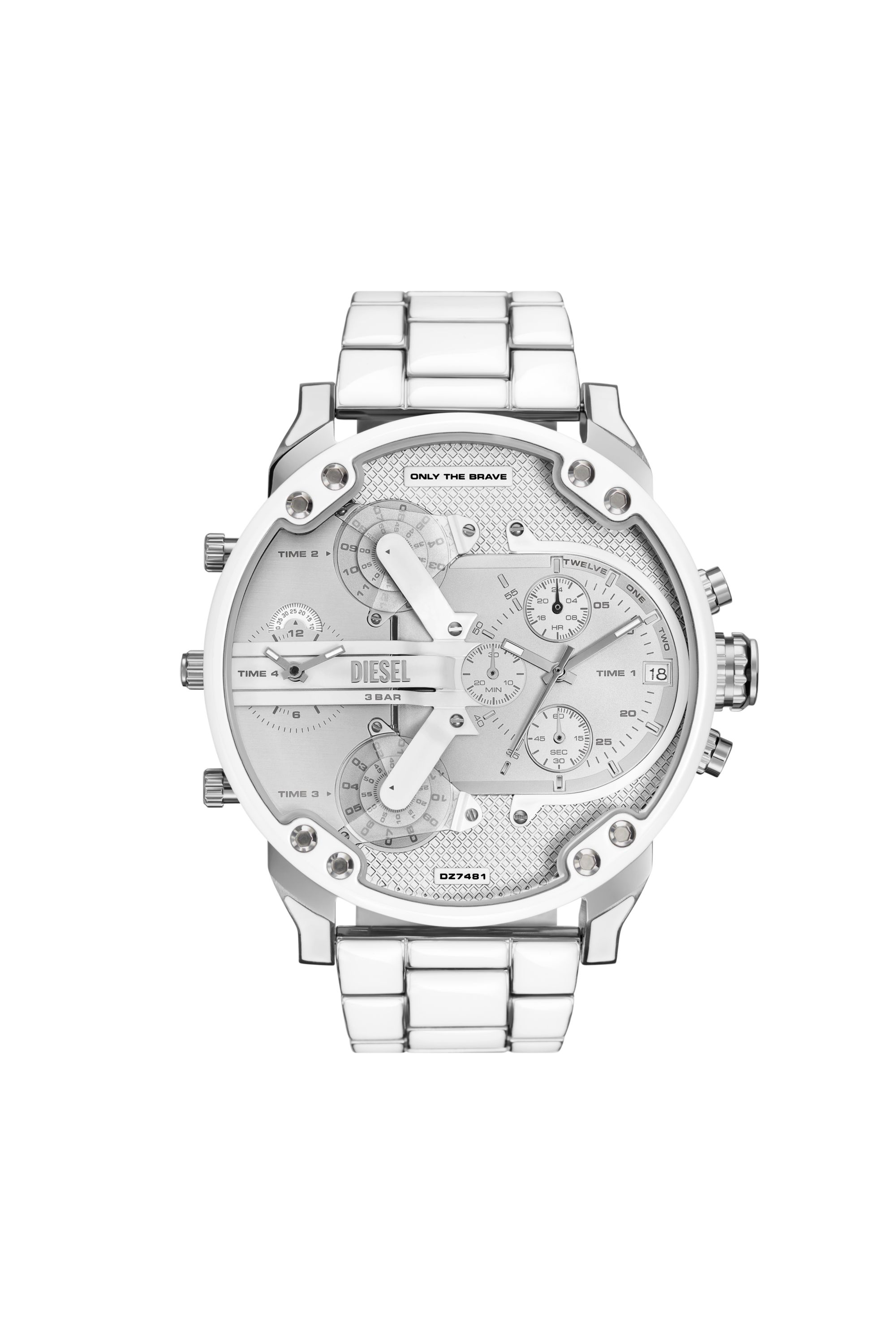 Diesel - DZ7481, Herren Mr. Daddy 2.0 Armbanduhr aus Edelstahl mit weißen Akzenten in Silber - Image 1