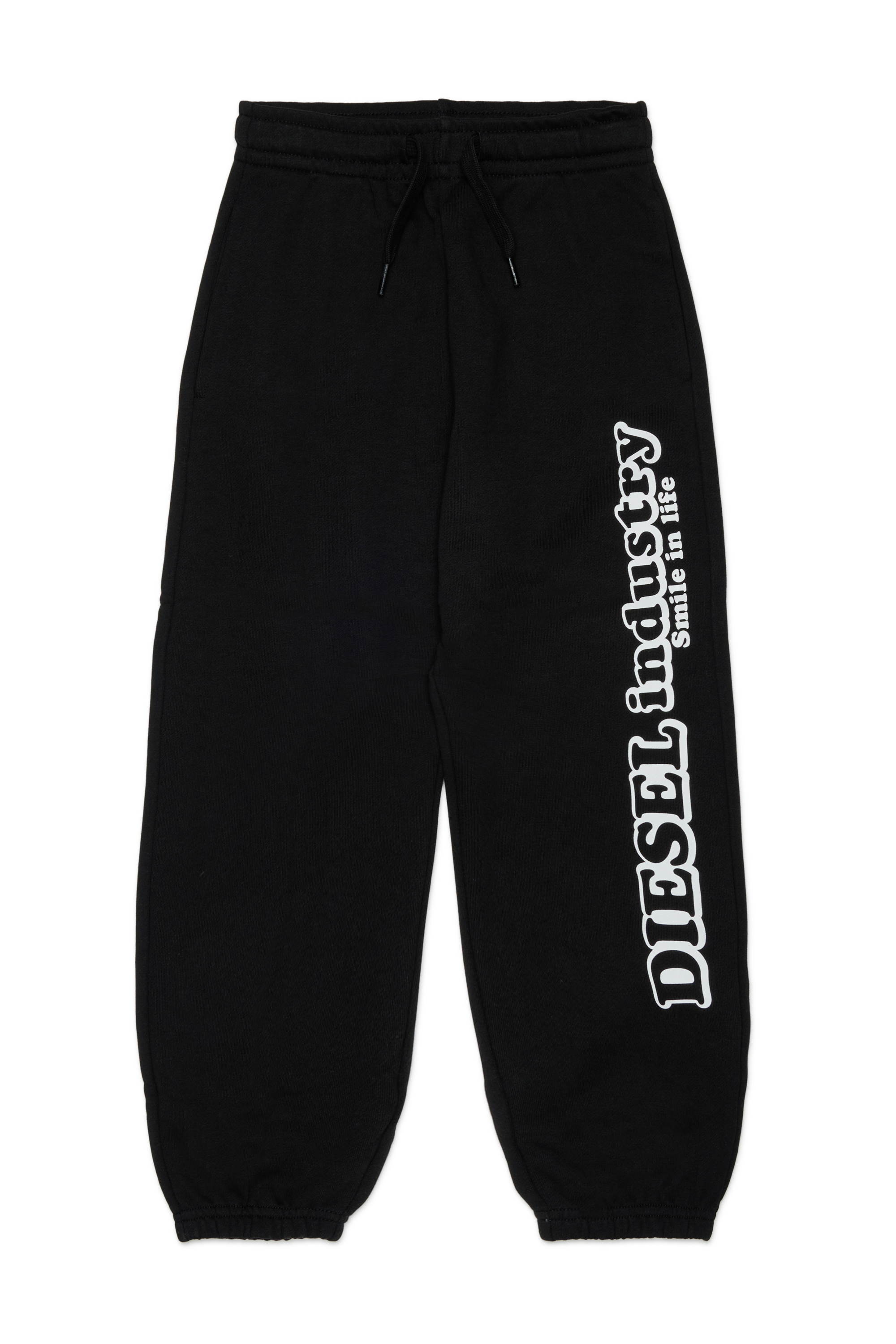 Diesel - PLODIM, Pantaloni in cotone con stampa Diesel Industry Uomo in Nero - 1