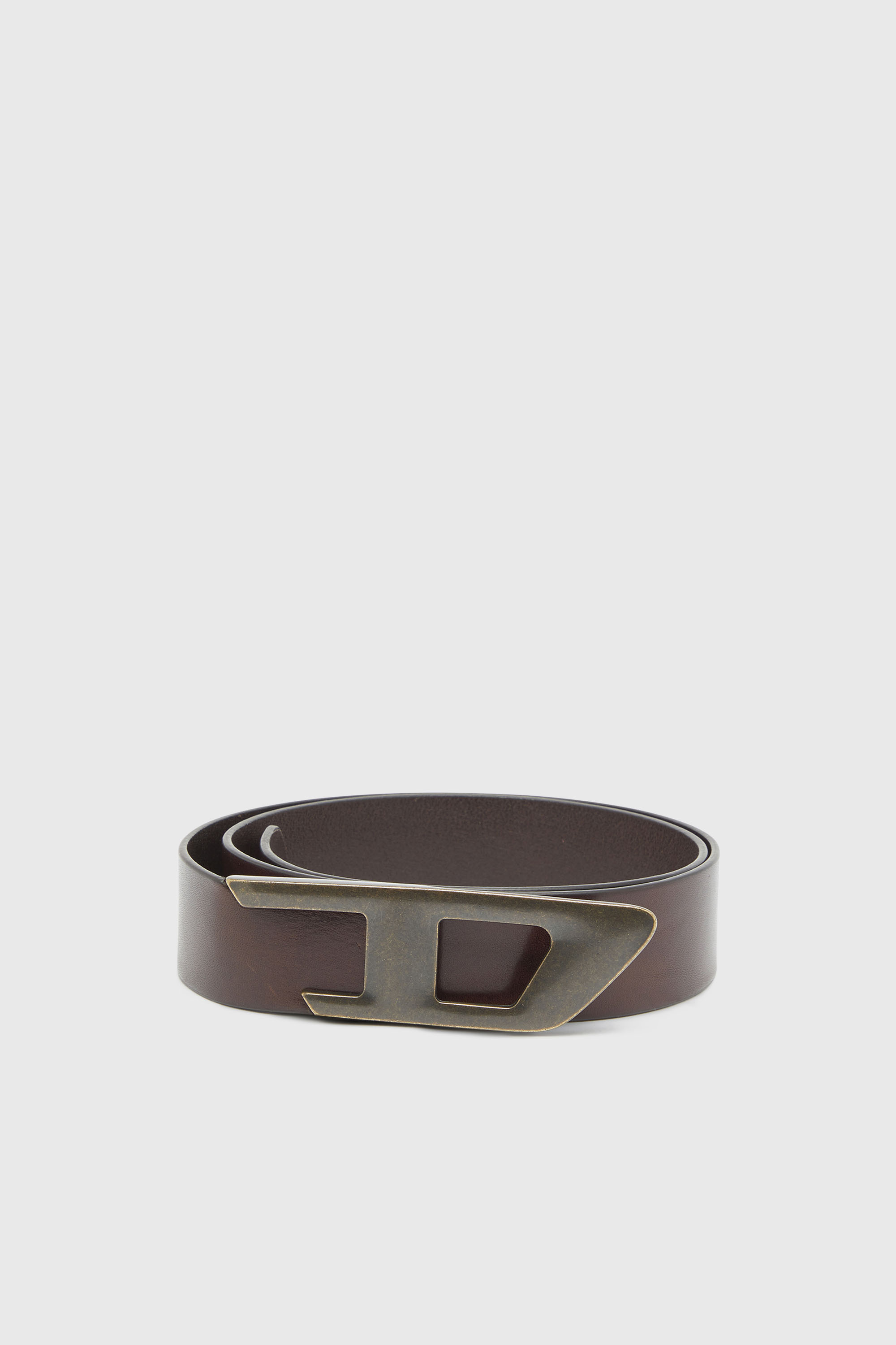 Diesel - B-D LOGO 2.0 40, Cintura 4 cm in pelle con fibbia D in metallo Unisex in Marrone - 1