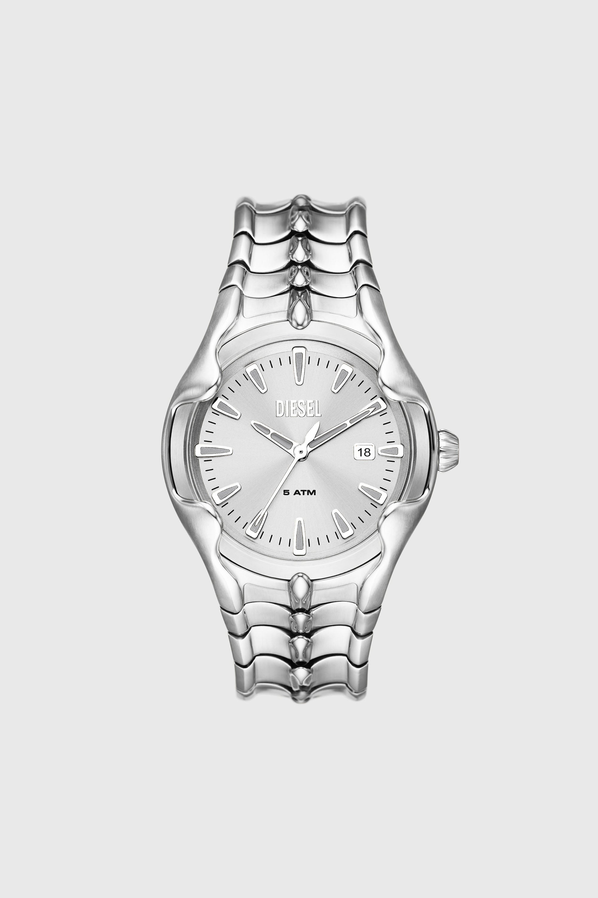 Diesel - DZ2185, Montre Vert en acier inoxydable Homme in Gris argent&eacute; - 1