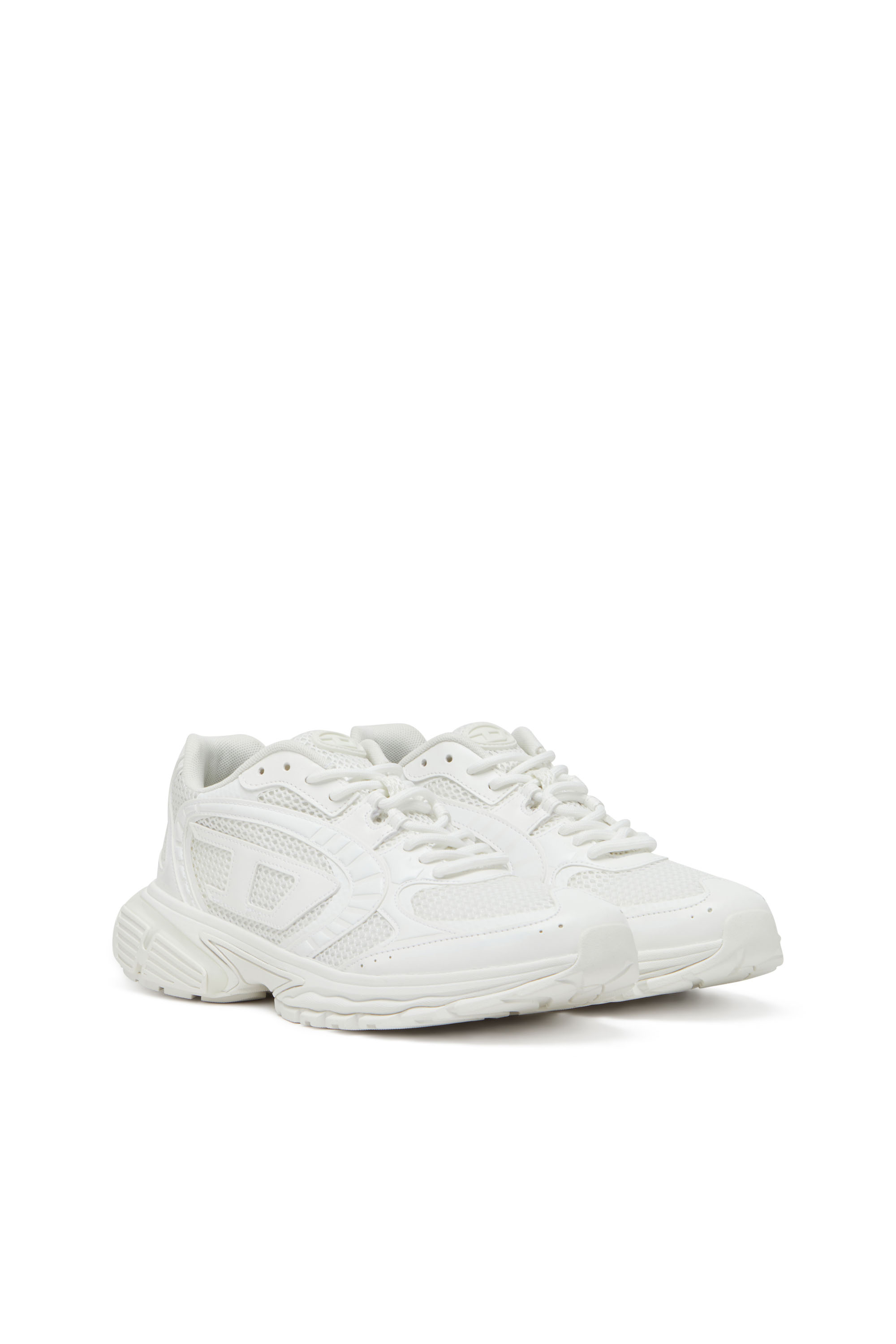 Diesel - S-PRO-V-DENSE LOW, S-Pro-V-Dense-Sneaker in rete con logo Oval D Uomo in Bianco - 2