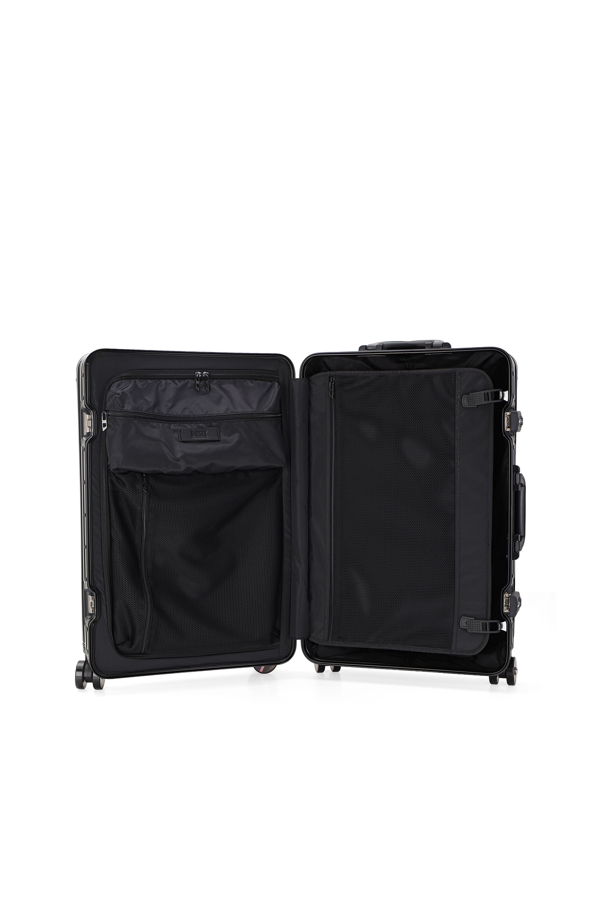 Diesel - DIESEL ALUMINUM TROLLEY- DSL002, Valigia in alluminio taglia M Unisex in Nero - 3