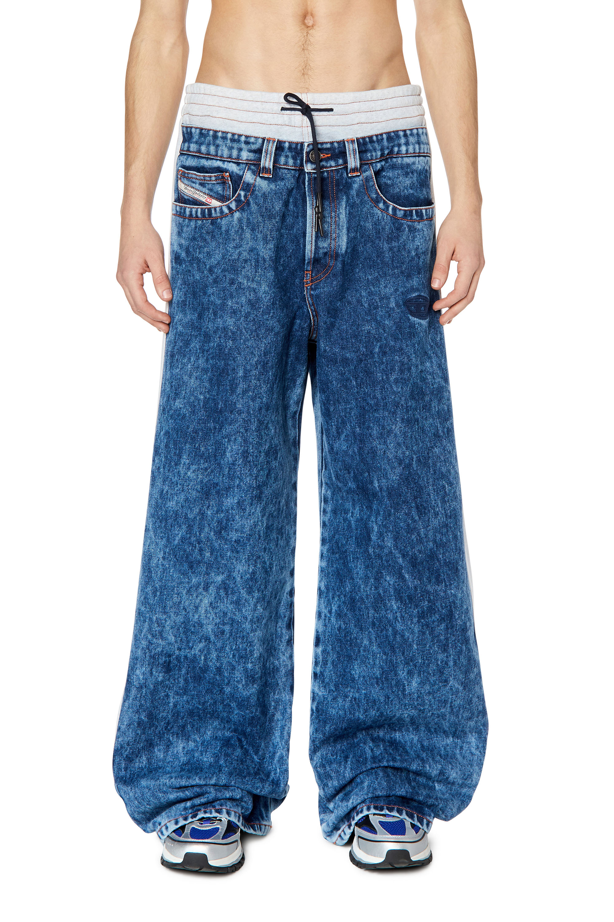 Diesel - D-Seri 0EMAW Straight Jeans, Blu medio - Image 1