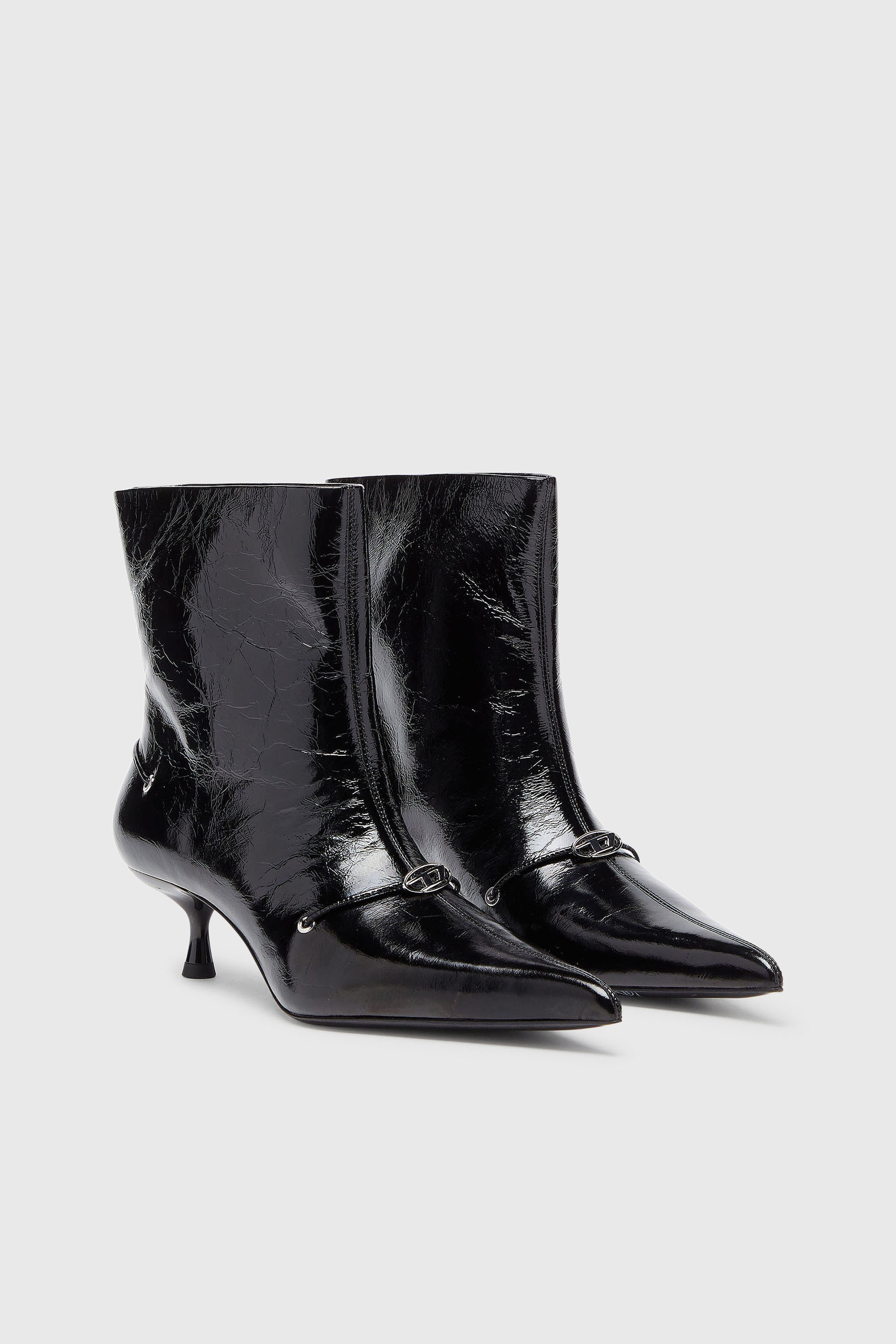 Diesel - D-JEWELS  40 TUBE, D-Jewels - Bottines en cuir naplak Femme in Noir - 2