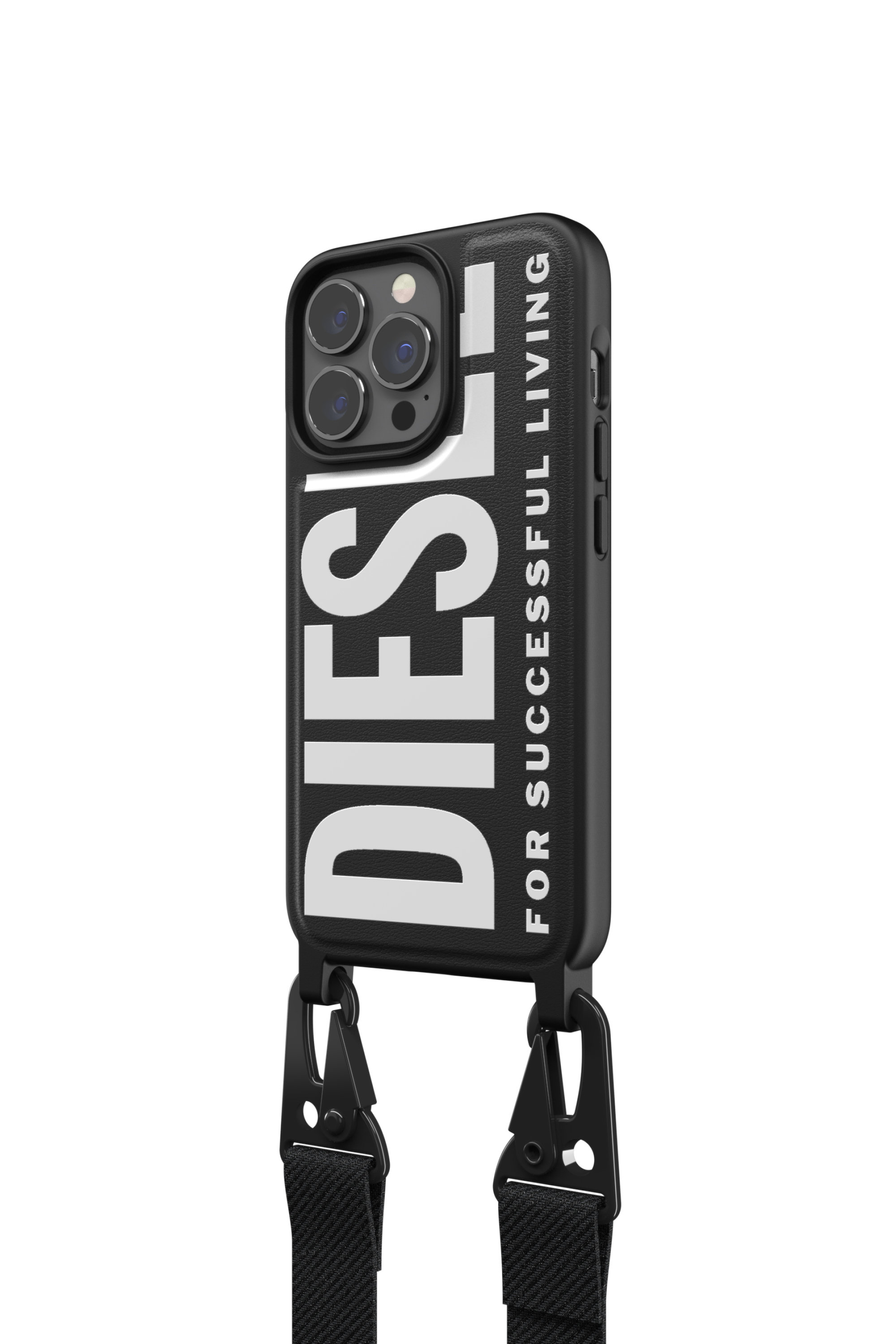 Diesel - 47169 NECKLACE CASE, &Eacute;tui &agrave; collier pour iPhone 13/13 Pro Mixte in Noir - 4