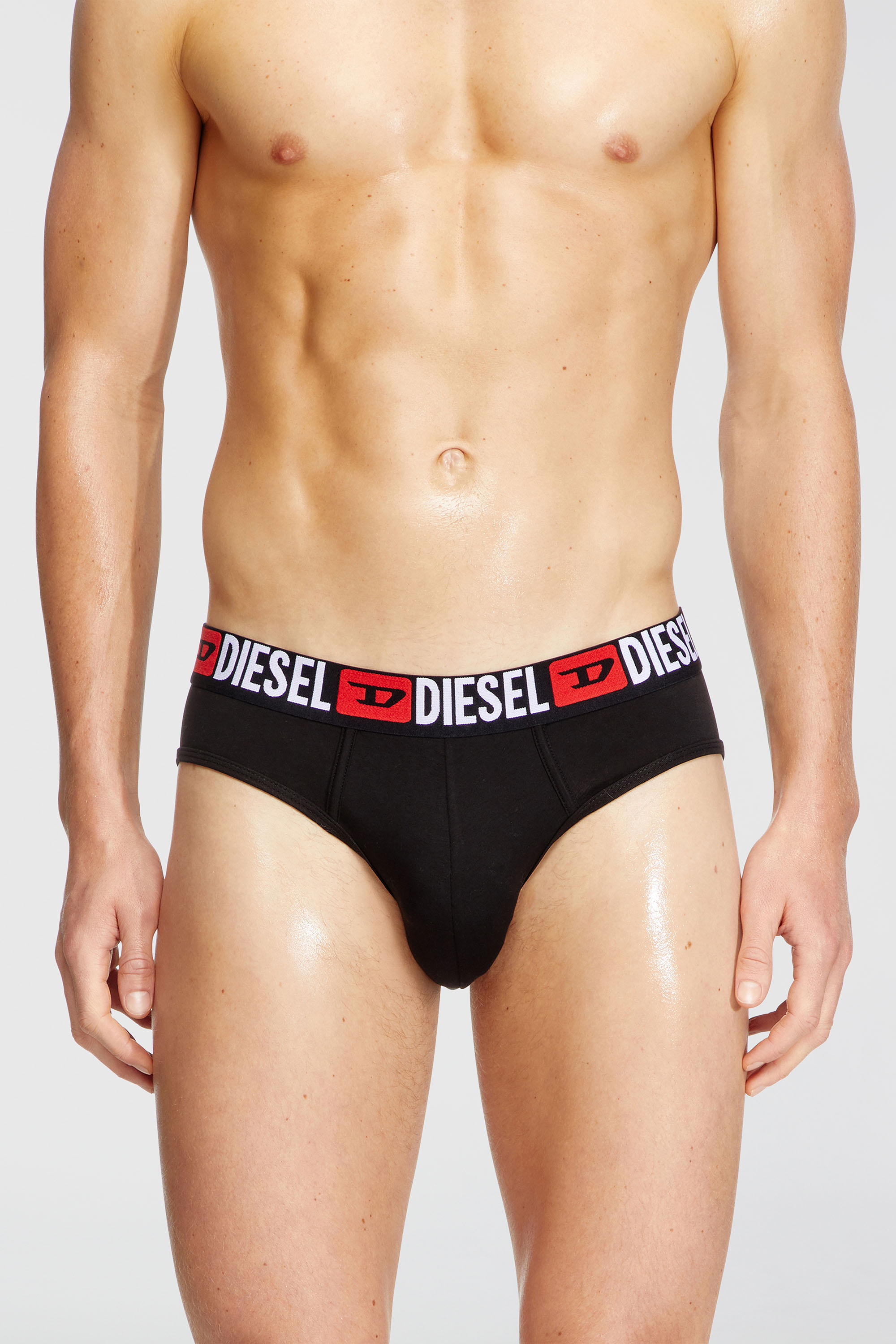Diesel - UMBR-ANDRETHREEPACK, Set da tre slip a tinta unita Uomo in Nero - 2