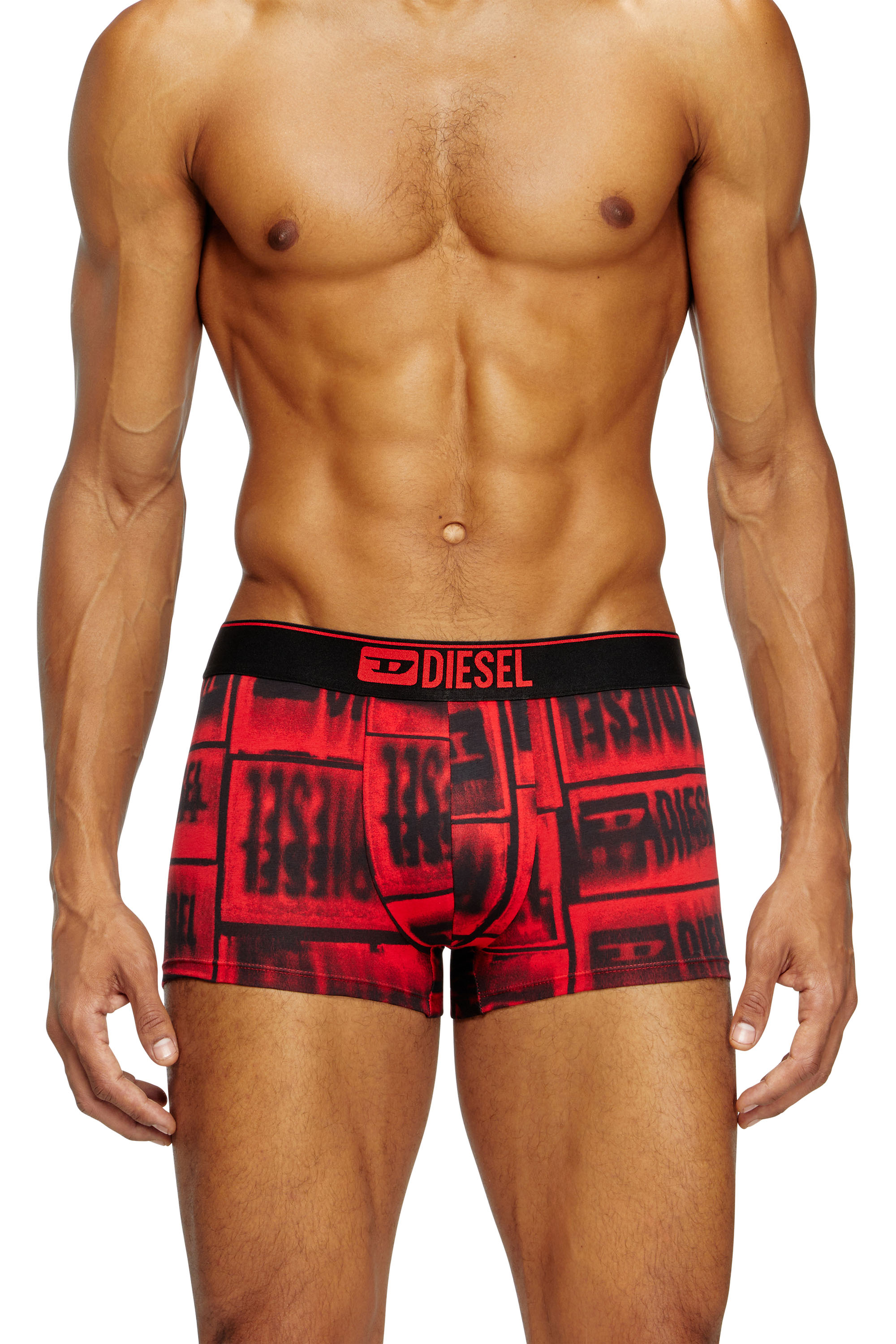 Diesel - DAMIEN-D-BOX, Boxer con logo dégradé Uomo in Rosso - 1