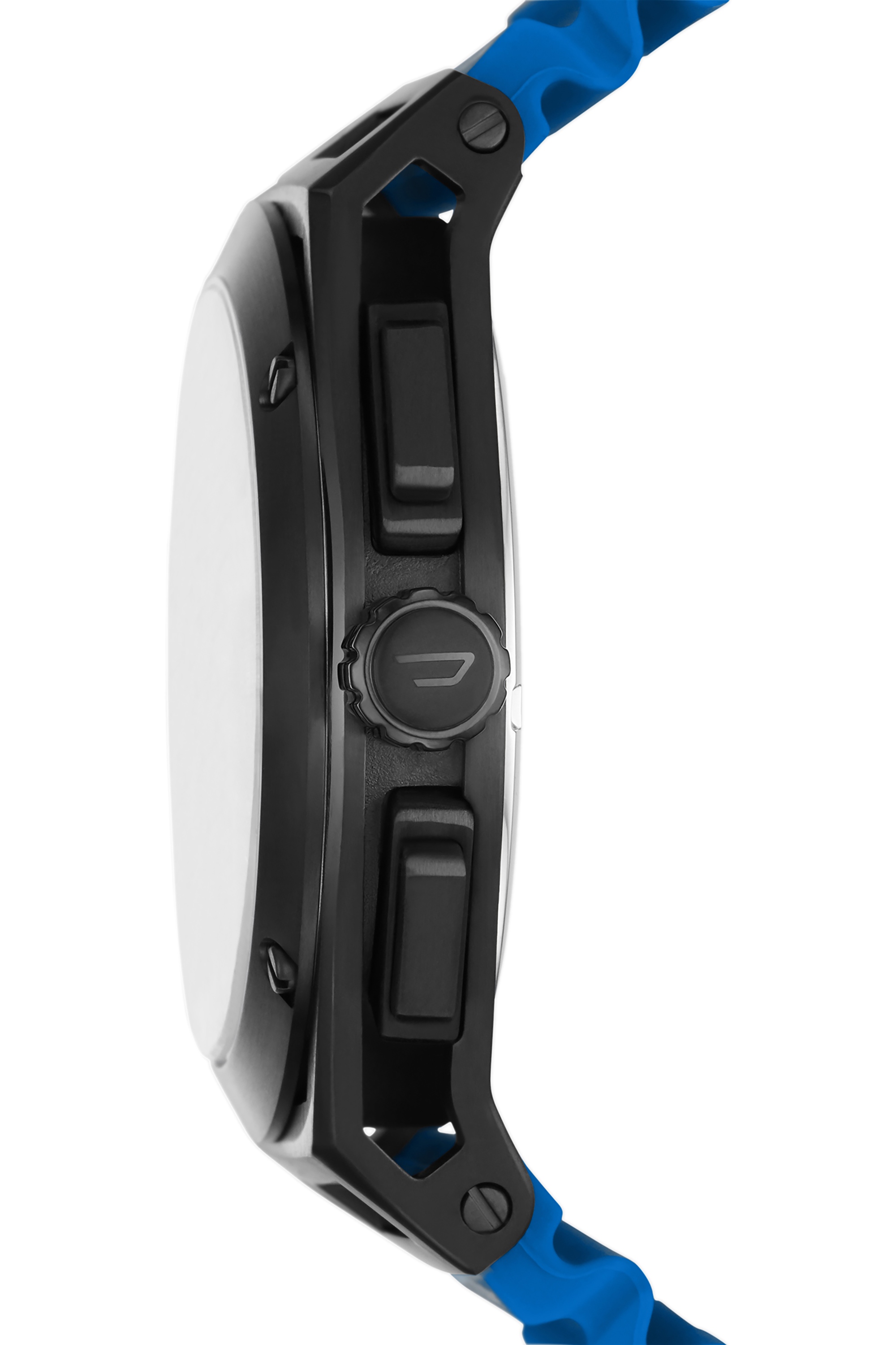 Diesel - DZ4545, Herren Timeframe-Armbanduhr mit Chronographen-Uhrwerk und blauem Silikonarmband in Blau - 3