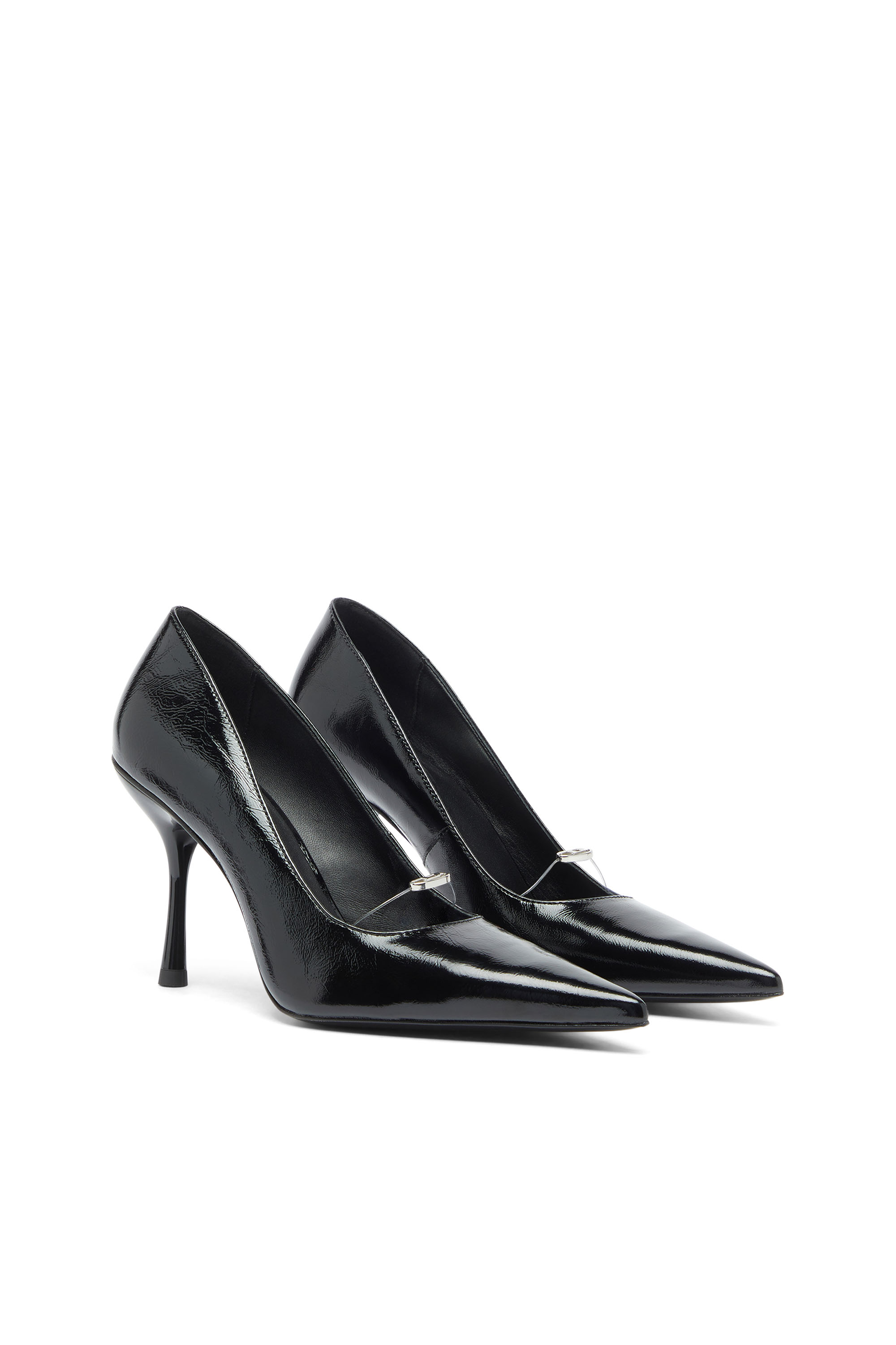Diesel - D-JEWELS 90 P, D-Ten&Half - Pumps in pelle naplak Donna in Nero - 2