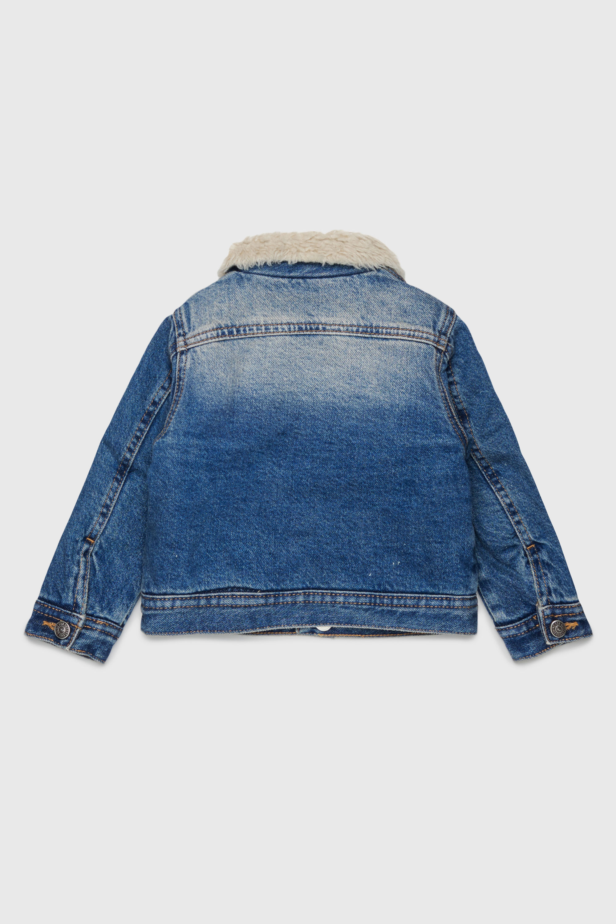 Diesel - JOMYB-FUR, Veste en denim avec col en sherpa doux Mixte in Bleu - 2