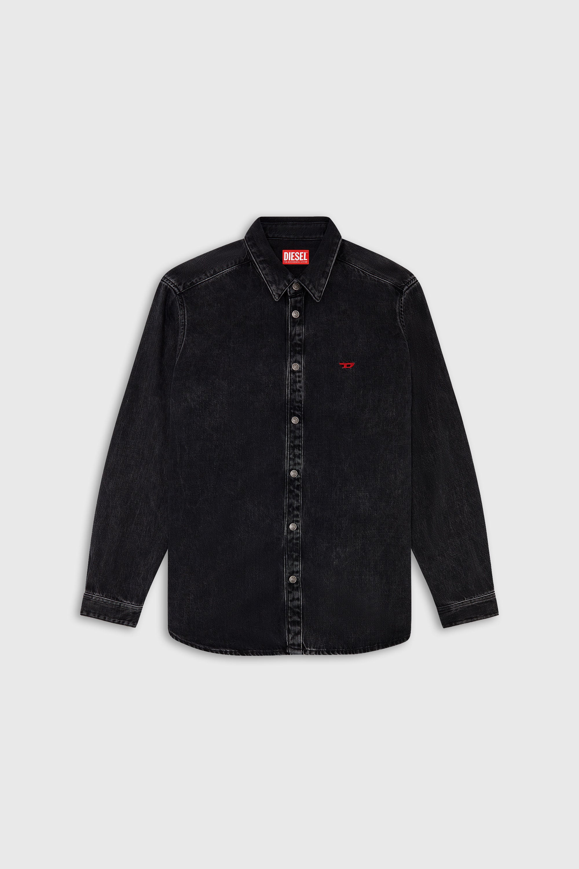 Diesel - D-SIMPLY, Camicia in denim Tencel Uomo in Nero - 2