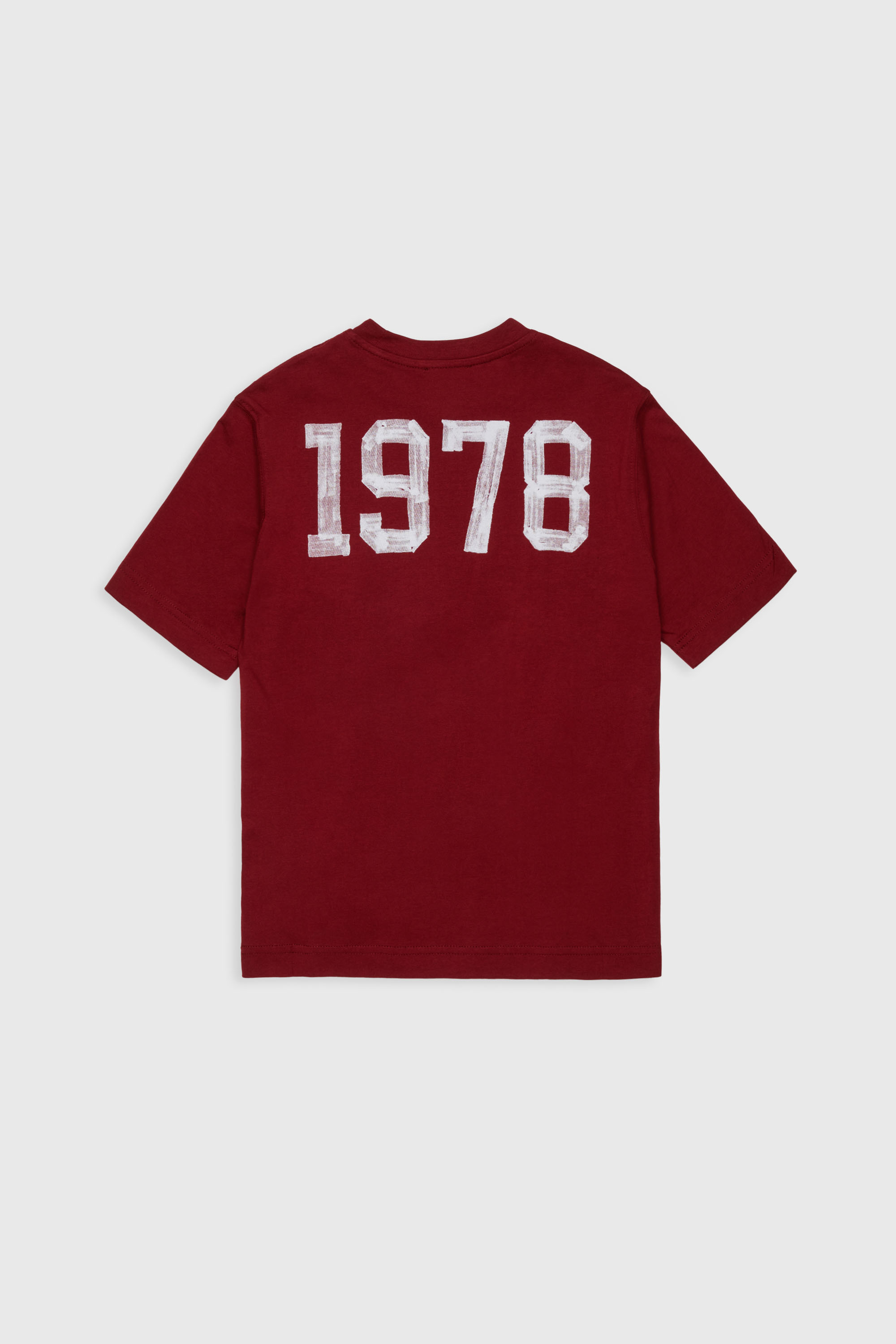 Diesel - TBAND OVER, T-shirt en coton avec motifs varsity Homme in Rouge - 2