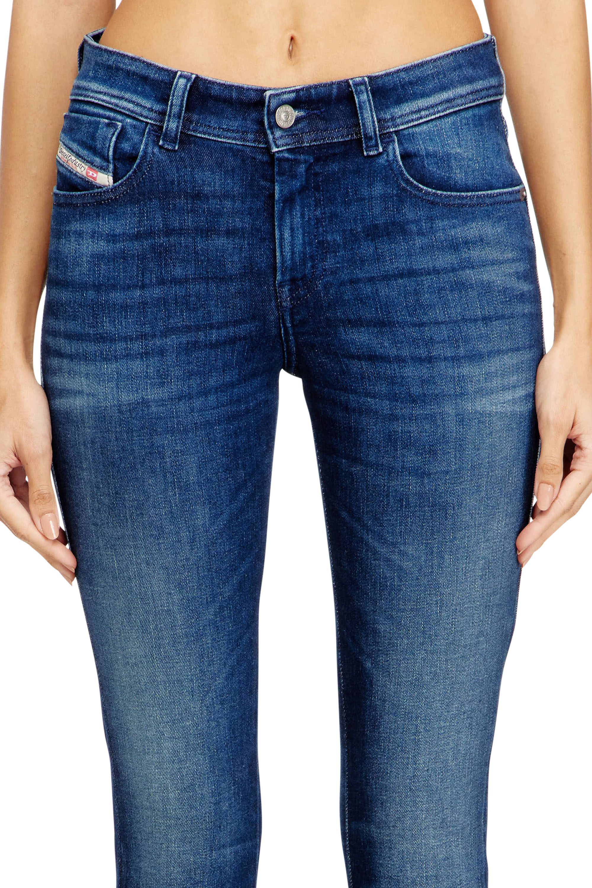 Diesel - Skinny Jeans 2017 Slandy 09N12 Donna, Blu Scuro - Image 4