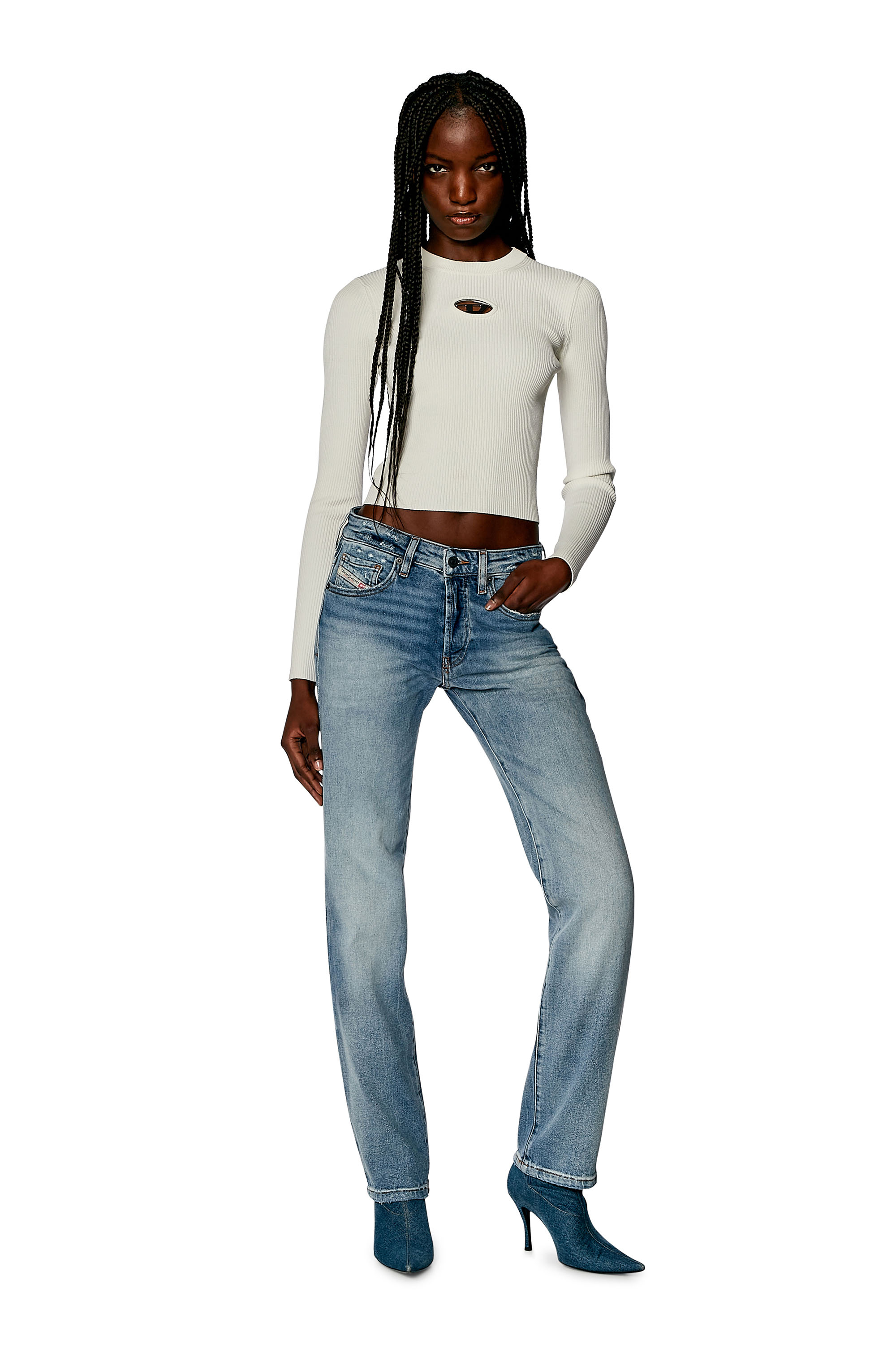 Diesel - Straight Jeans 1989 D-Mine 0PFAR, Bleu Clair - Image 1