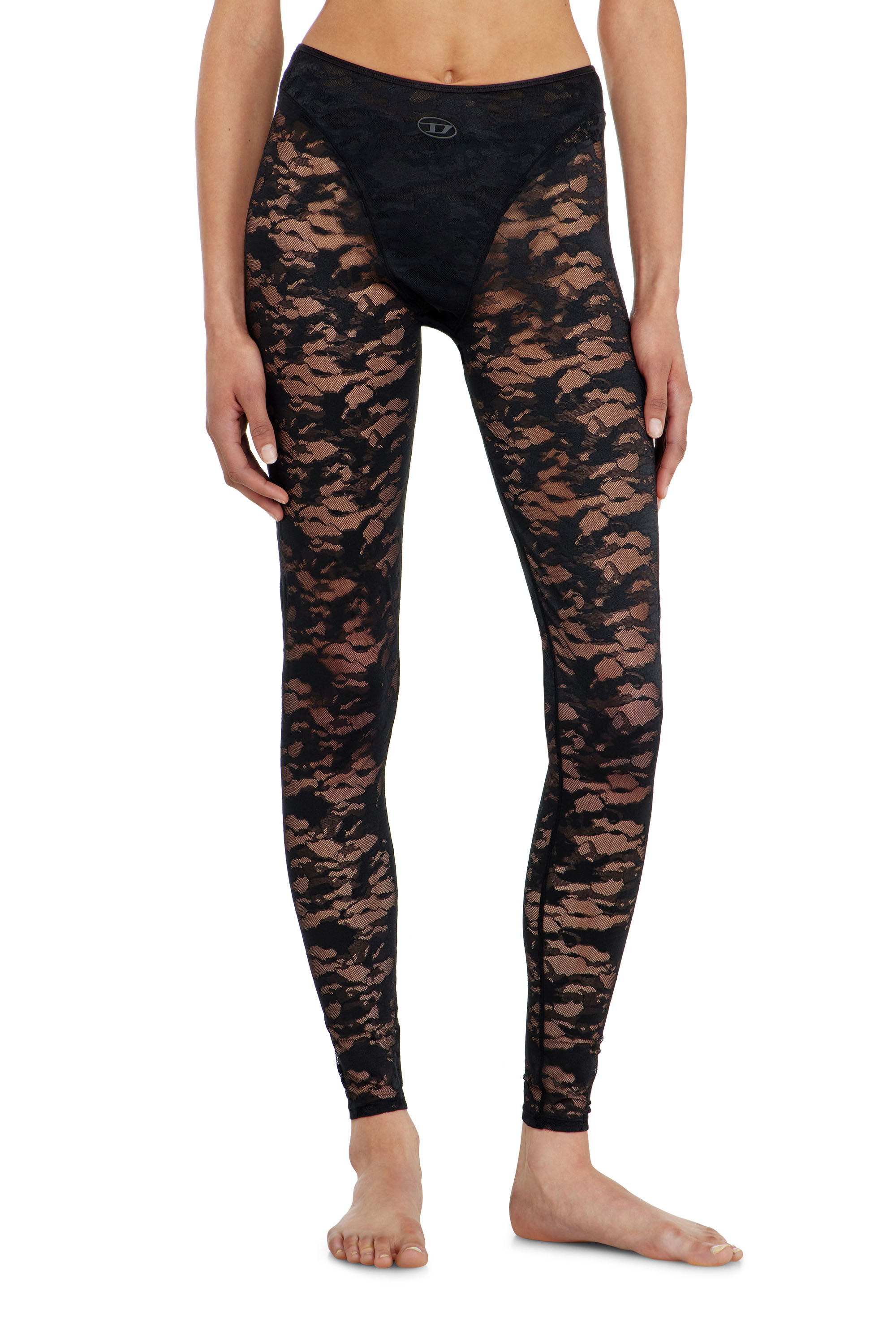 Diesel - HAYLEY-UTLT, Damen Leggings aus Nylon mit camouflage-Spitze in null - 2