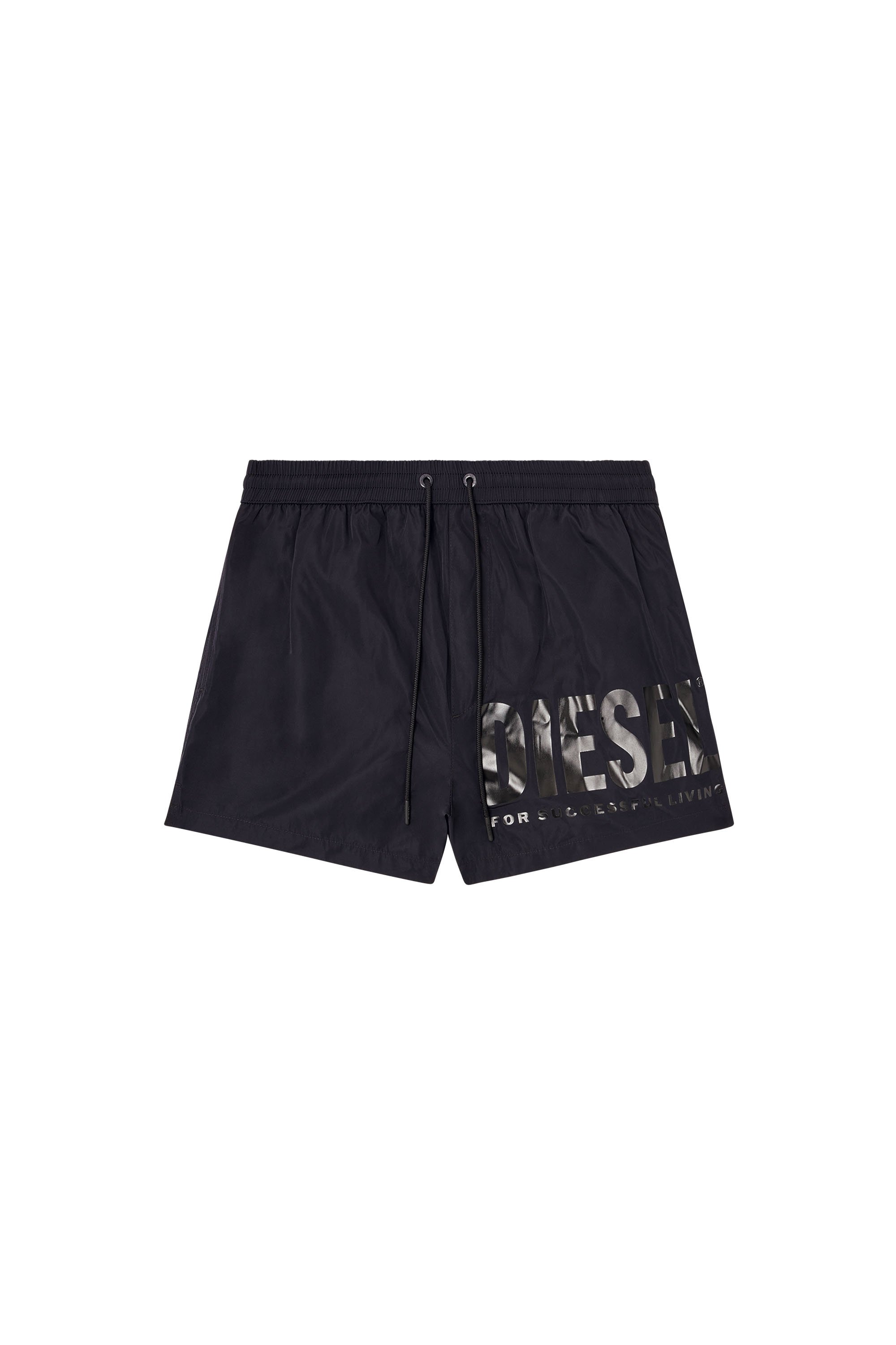 Diesel - MARIO-34-D-CORE, Herren Badeshorts mit Logo-Print in Schwarz - 4