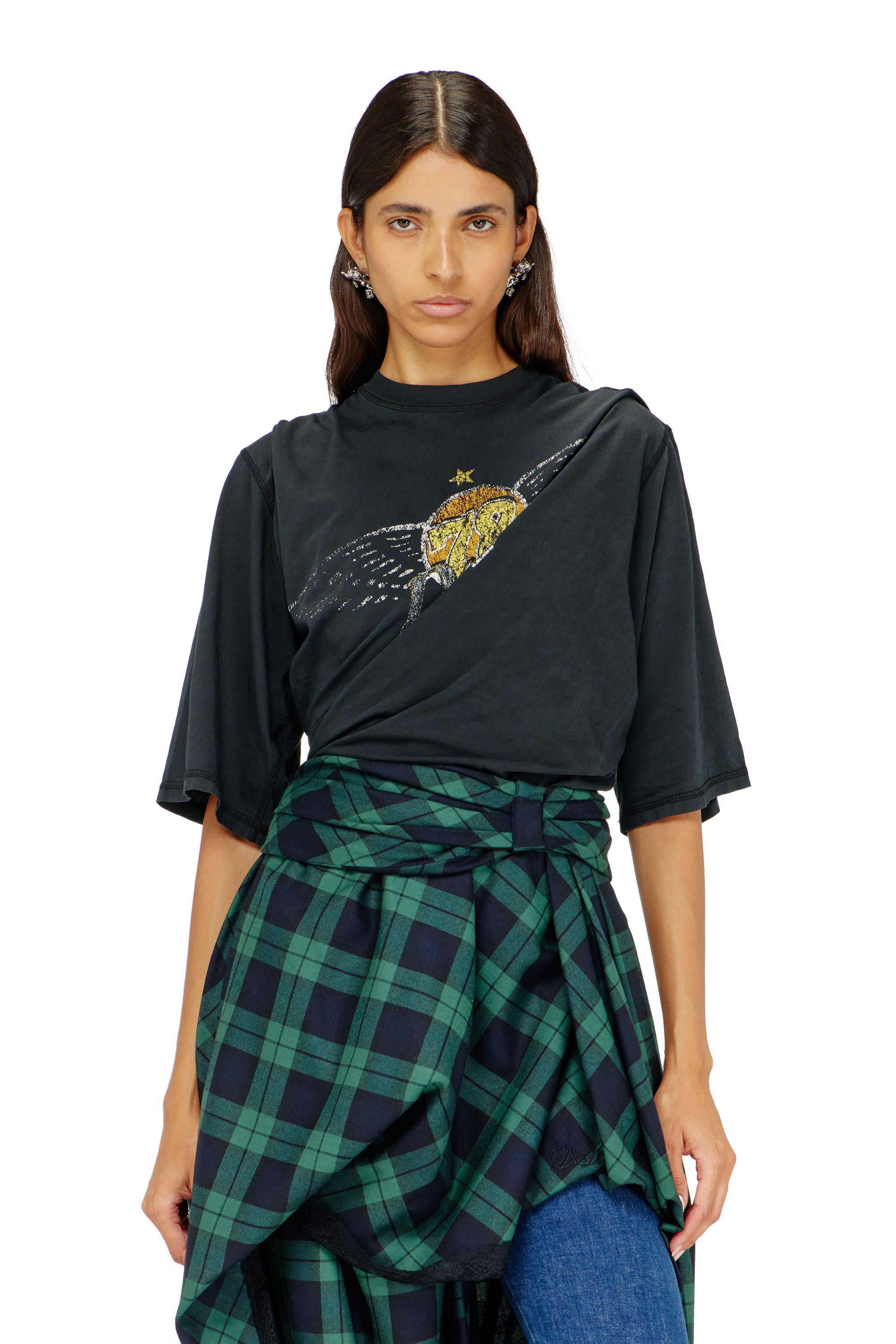 Diesel - T-MILLA-JER, Damen T-Shirt-Body mit Konzertgrafik in null - 2