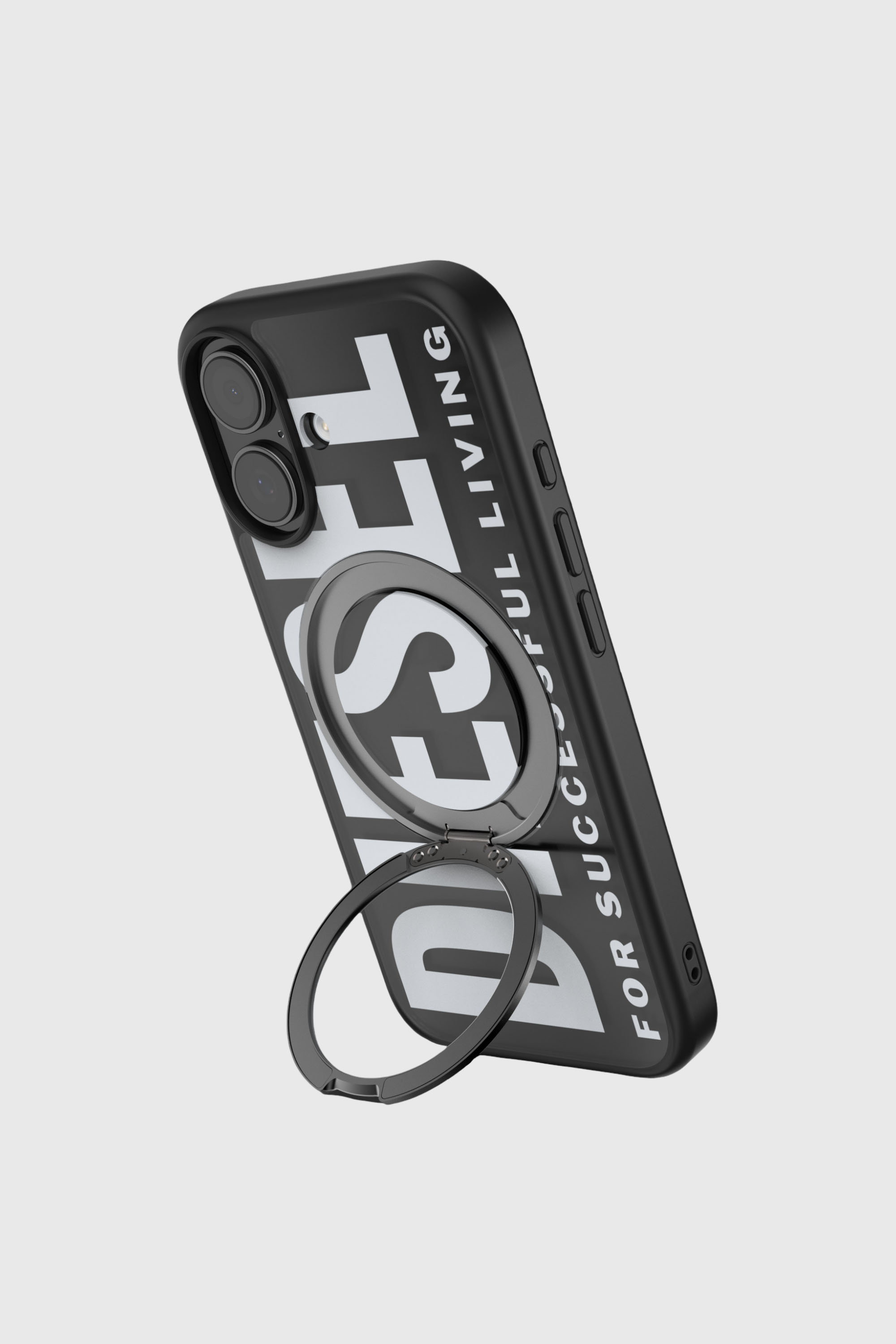 Diesel - 60403 RING STAND CASE RING STAND, &Eacute;tui Ringstand-Magsafe pour iPhone 17 Mixte in Noir - 2