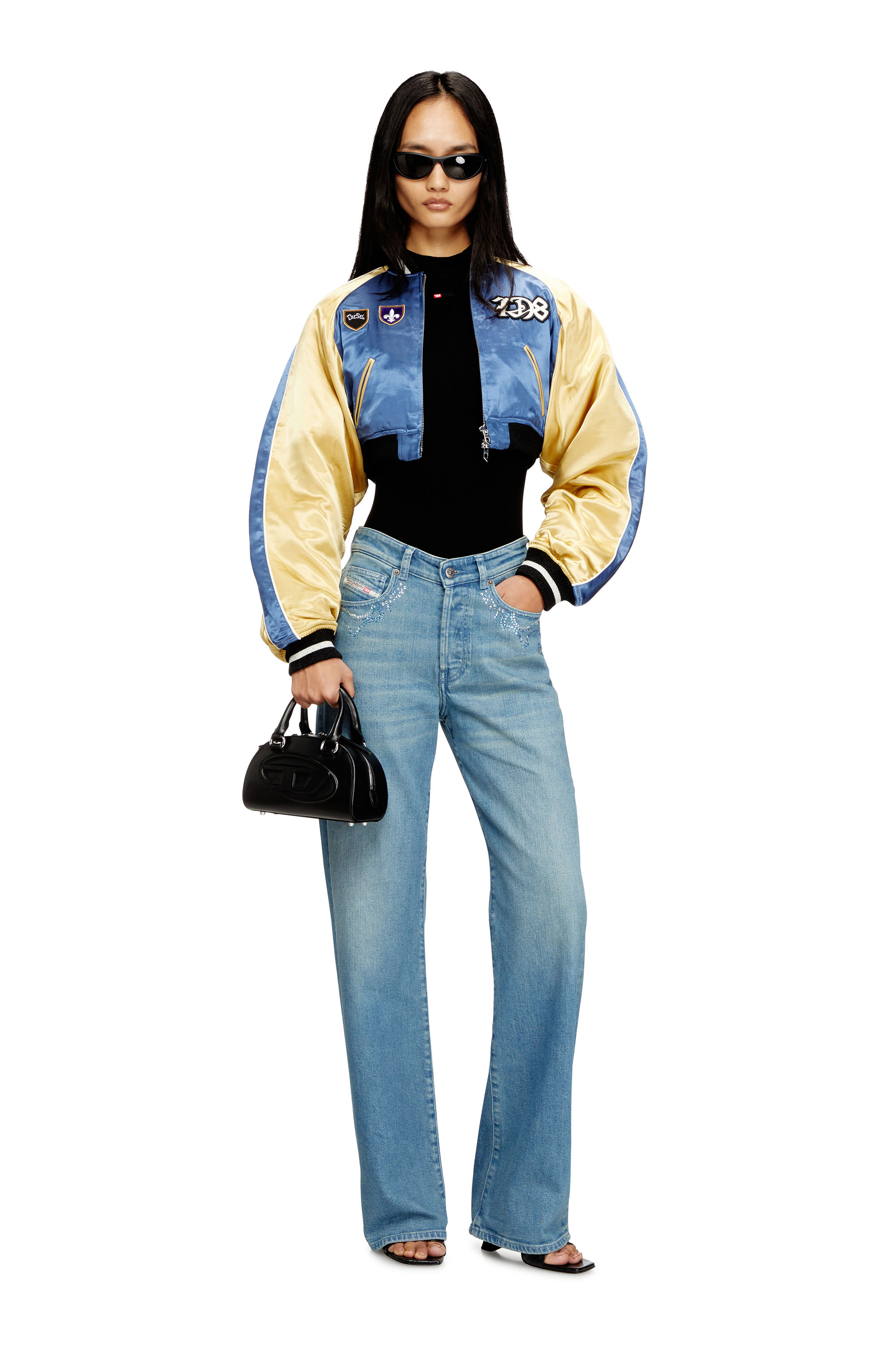 Diesel - G-OSPEL-CP, Veste souvenir courte en satin Femme in ToBeDefined - 1