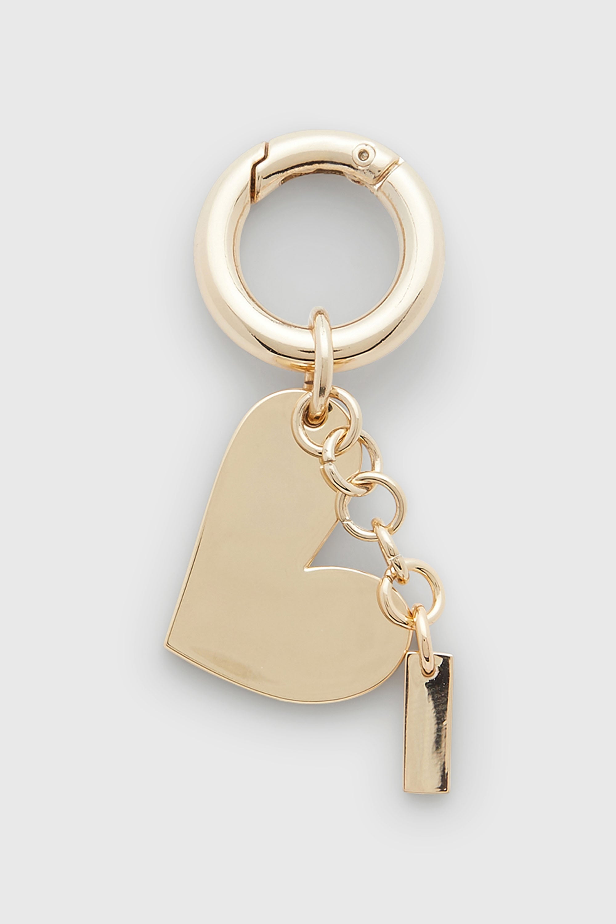 Diesel - CHARM-HEART, Breloque c&oelig;ur en m&eacute;tal avec strass Femme in Dor&eacute; - 2