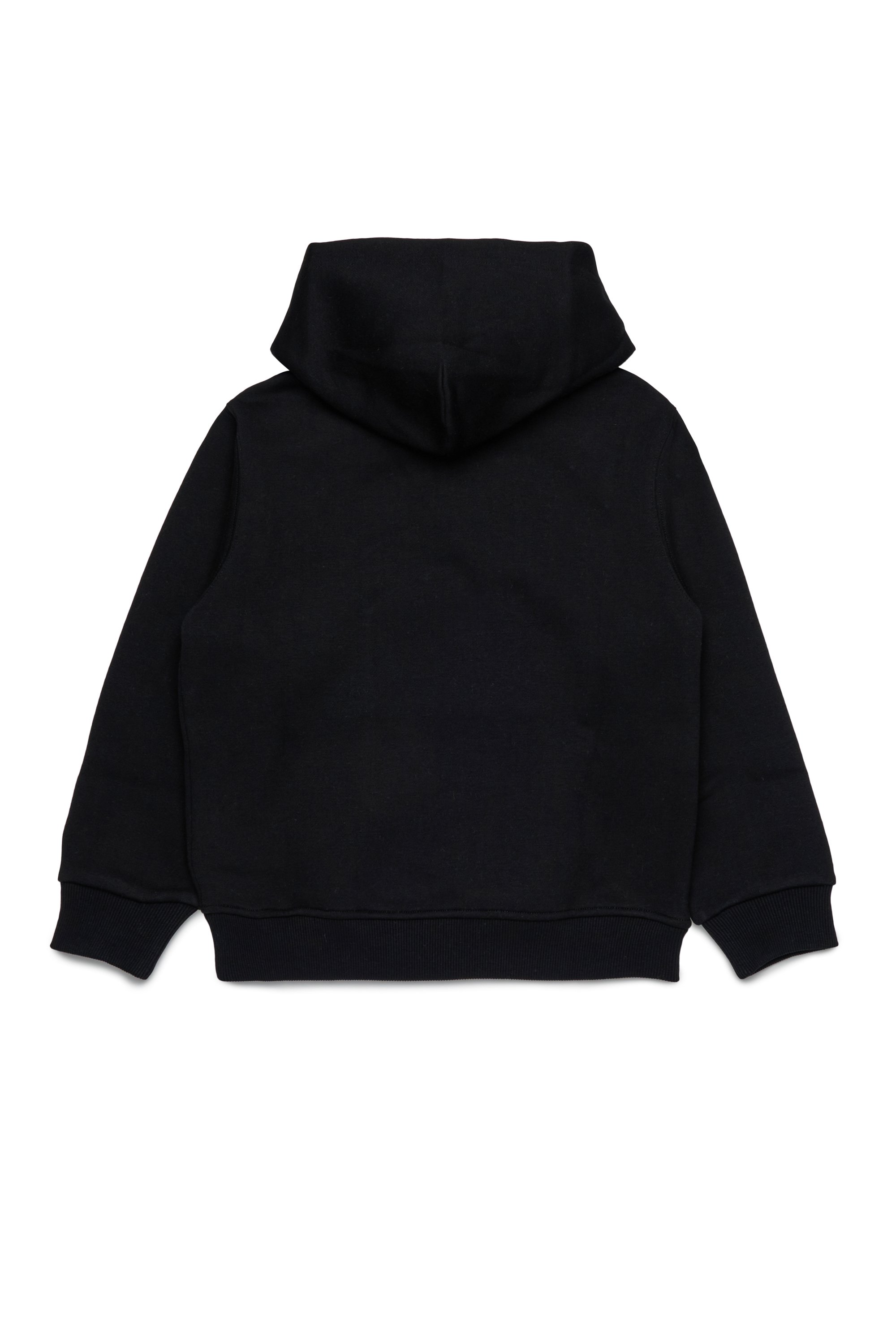 Diesel - SBOXTHOODK3 OVER, Felpa cotone con tasca a marsupio Uomo in Nero - 2