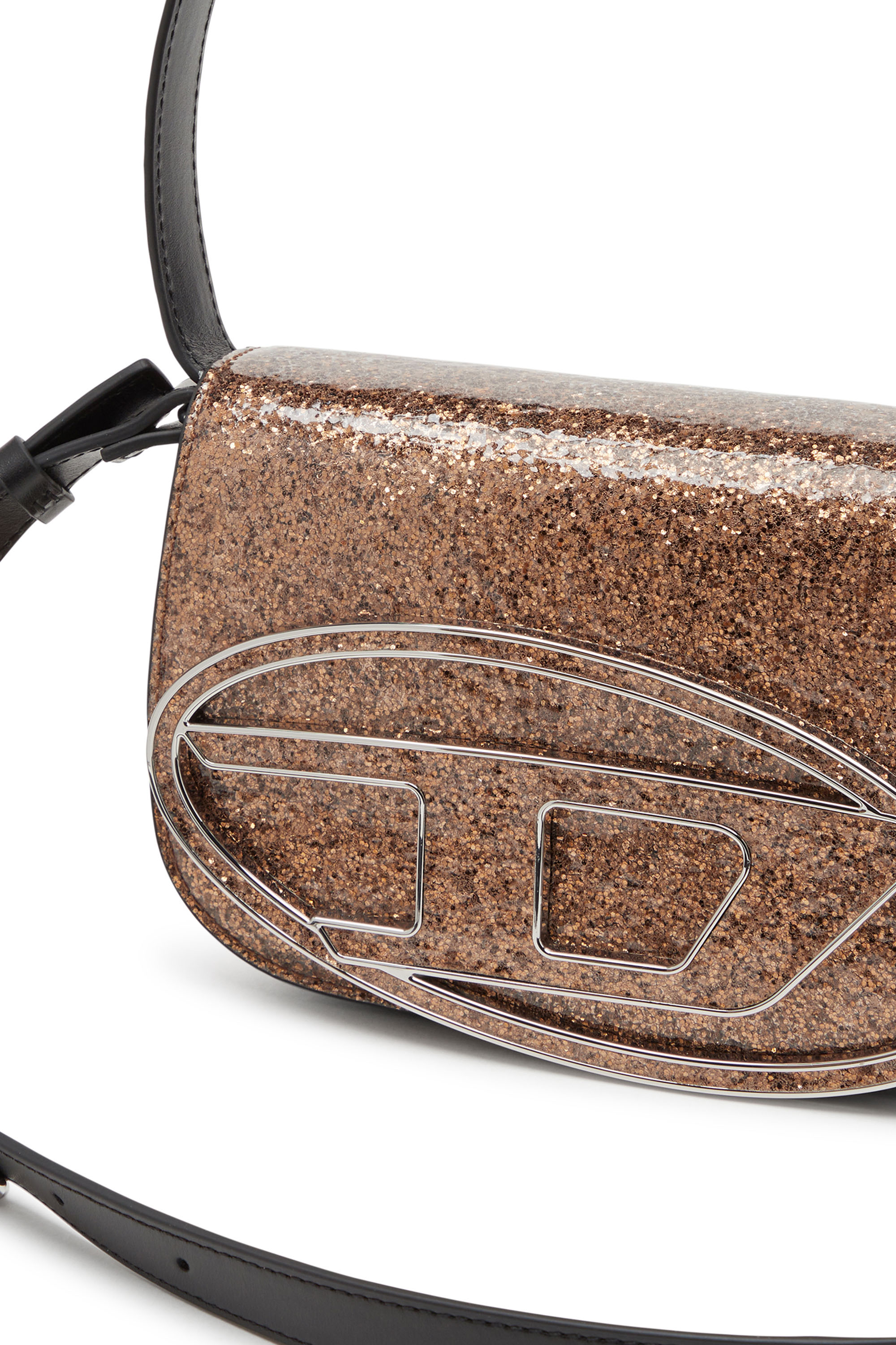 Diesel - 1DR, Damen 1DR-Kultige Schultertasche mit Macro-Glitter in Bronze - 5