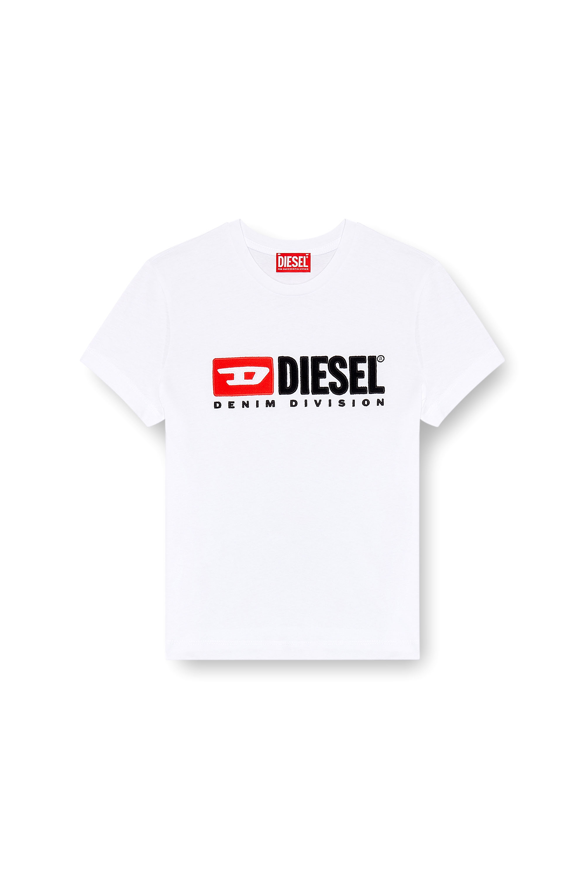 Diesel - T-SLI-DIV, T-shirt avec empiècements Diesel Femme in Blanc - 3