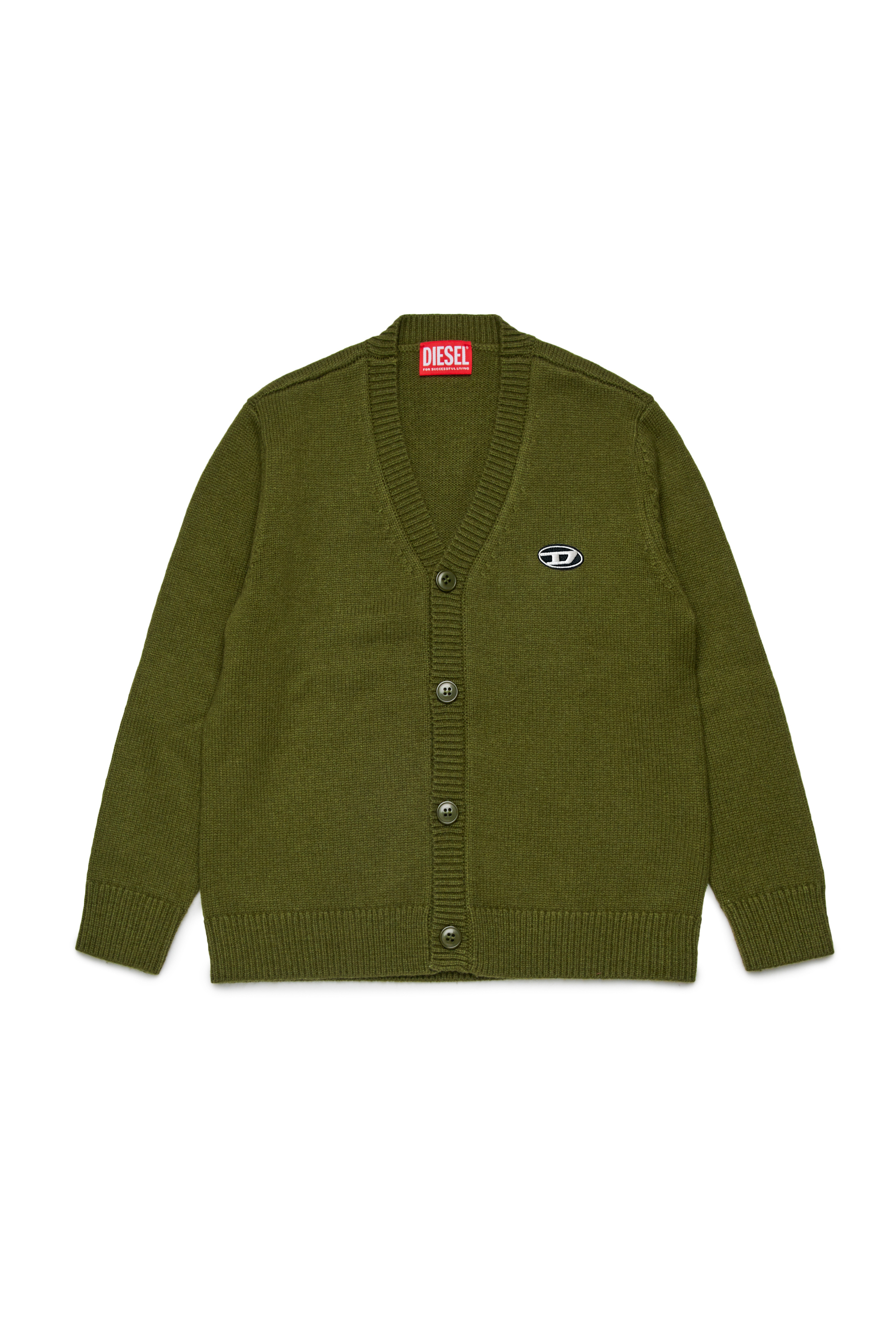 Diesel - KRAMCARDIGAN, Herren Cardigan aus Wolle in Grün - 1