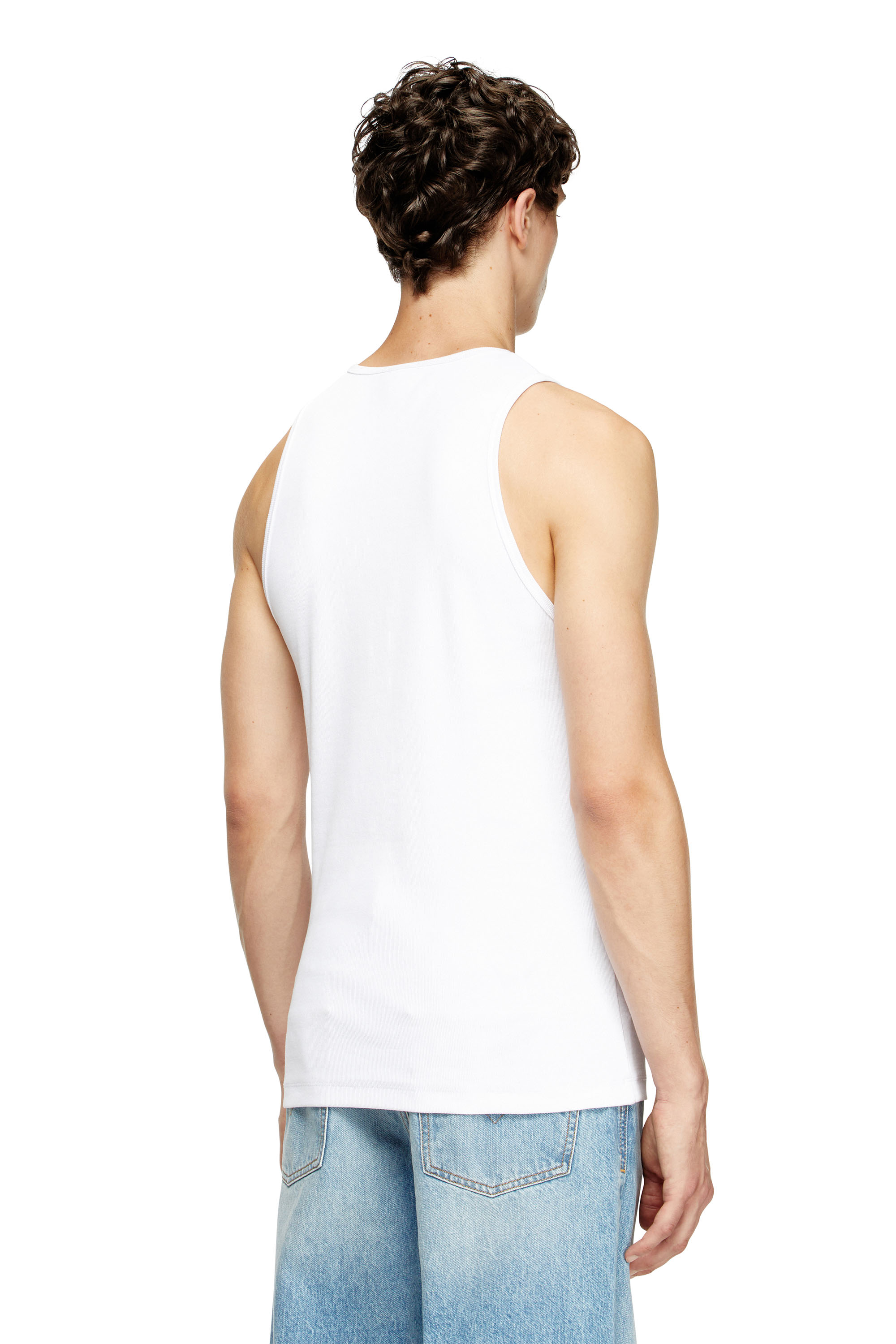 Diesel - T-LIFTY-D, Canotta con mini logo D applicato Uomo in Bianco - 4