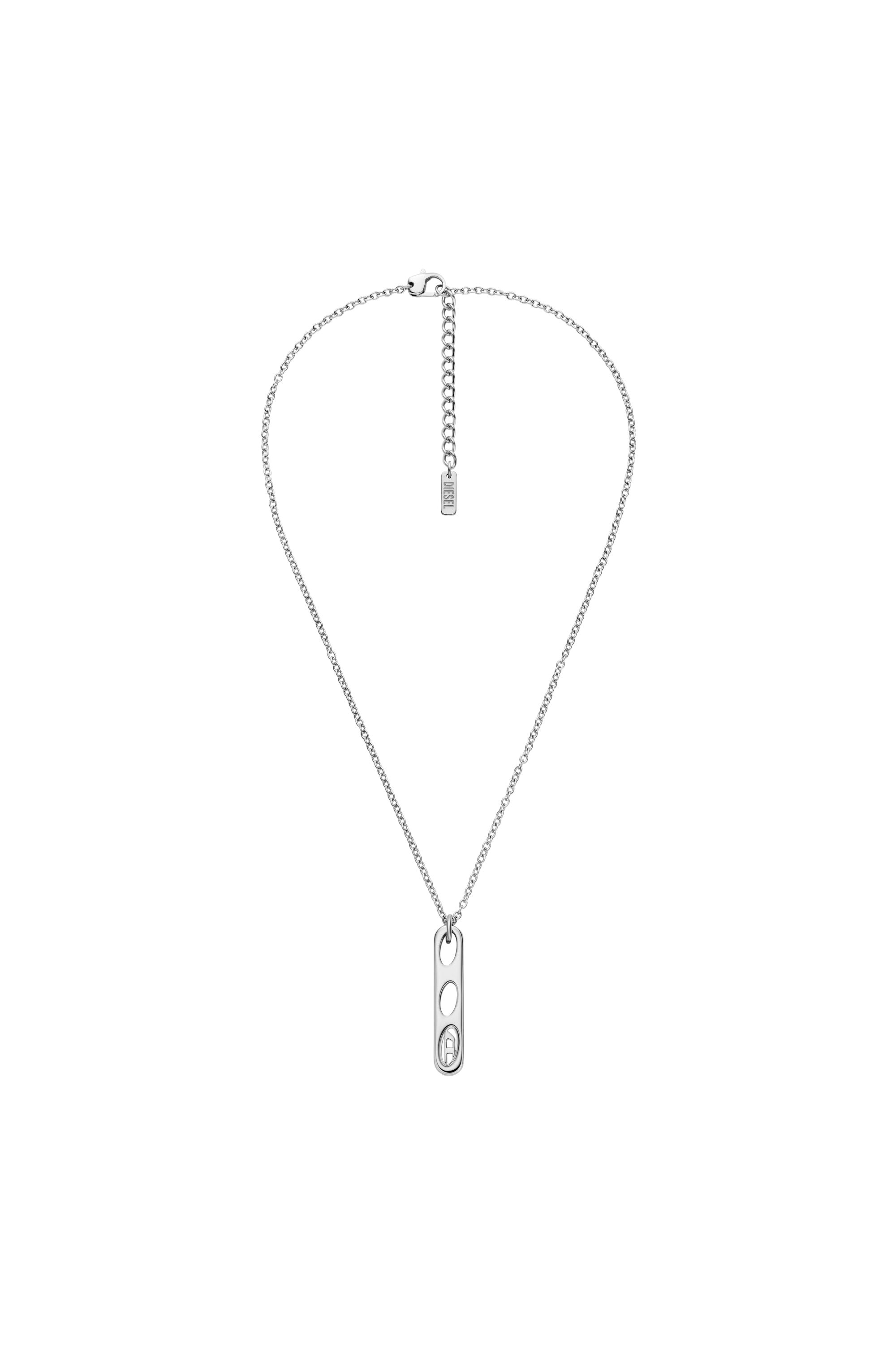 Diesel - DX166240 JEWELLERY, Collana con pendente in acciaio inox Unisex in Argento - 1