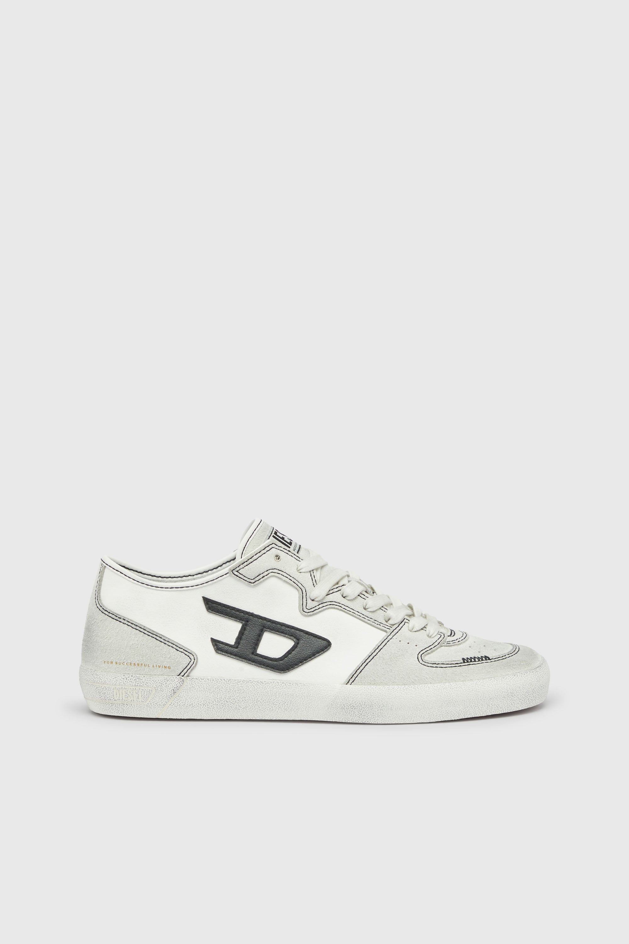 Diesel - S-LEROJI D-2 LOW, Man's S-Leroji-Panelled sneakers with D logo in White - 1
