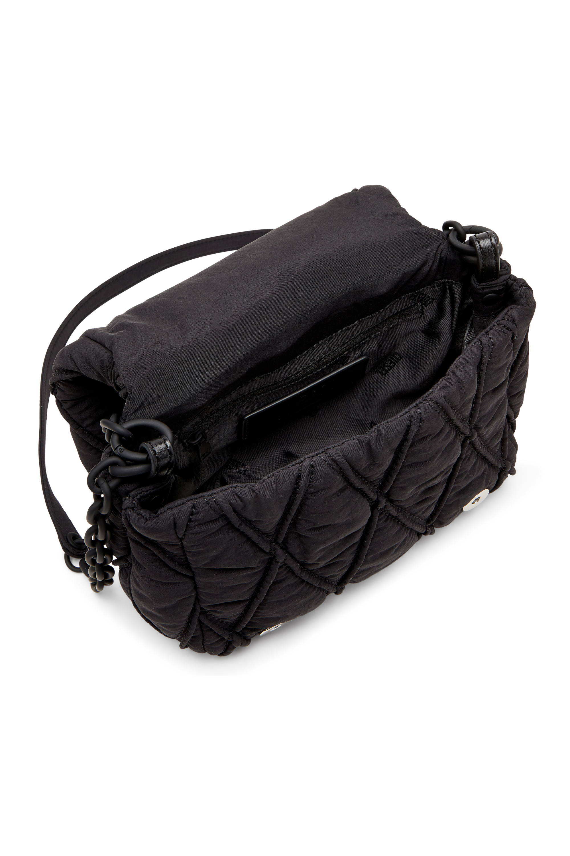 Diesel - CHARM-D SHOULDER S, Charm-D S-Petit sac à bandoulière en nylon matelassé Femme in Noir - 3
