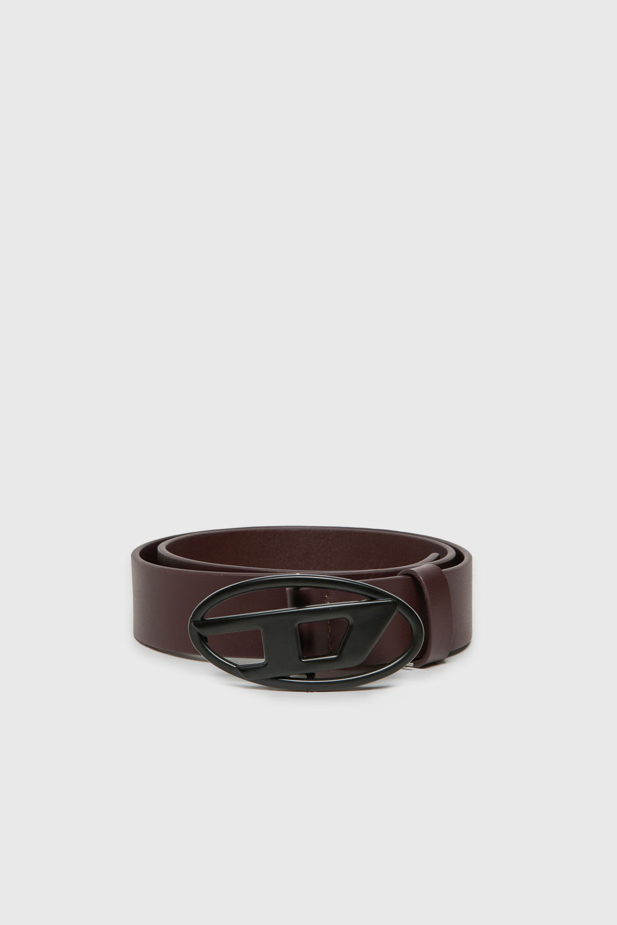 Diesel - B1DRN, Ceinture en cuir de 3 cm avec boucle ovale en D Mixte in Marron - 1